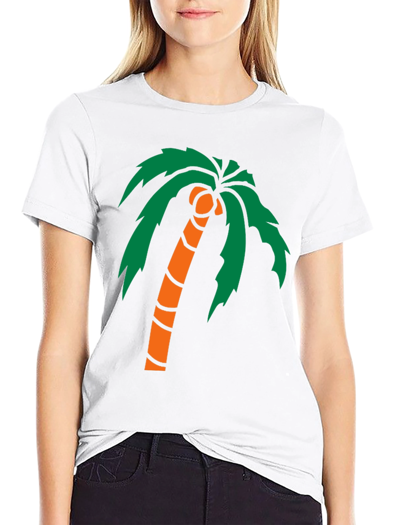 Palm Tree Graphic Black T-Shirt