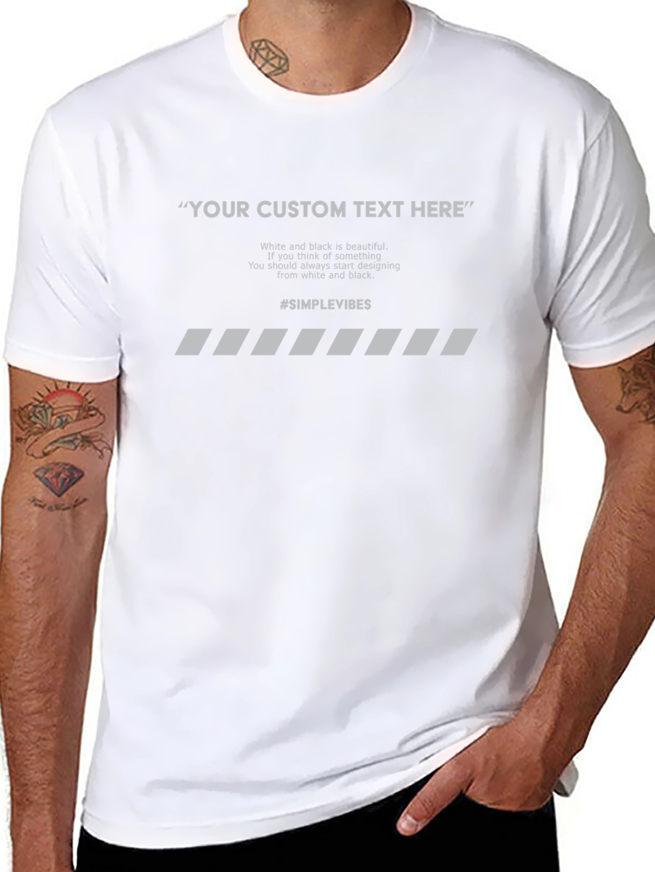 Customizable Black Graphic Tee