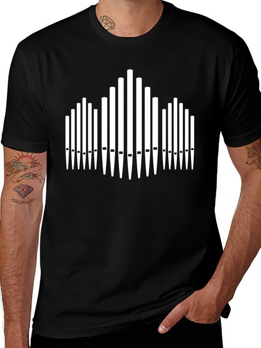 Organ Pipes Graphic Tee - Musicians Novelty Shirt
