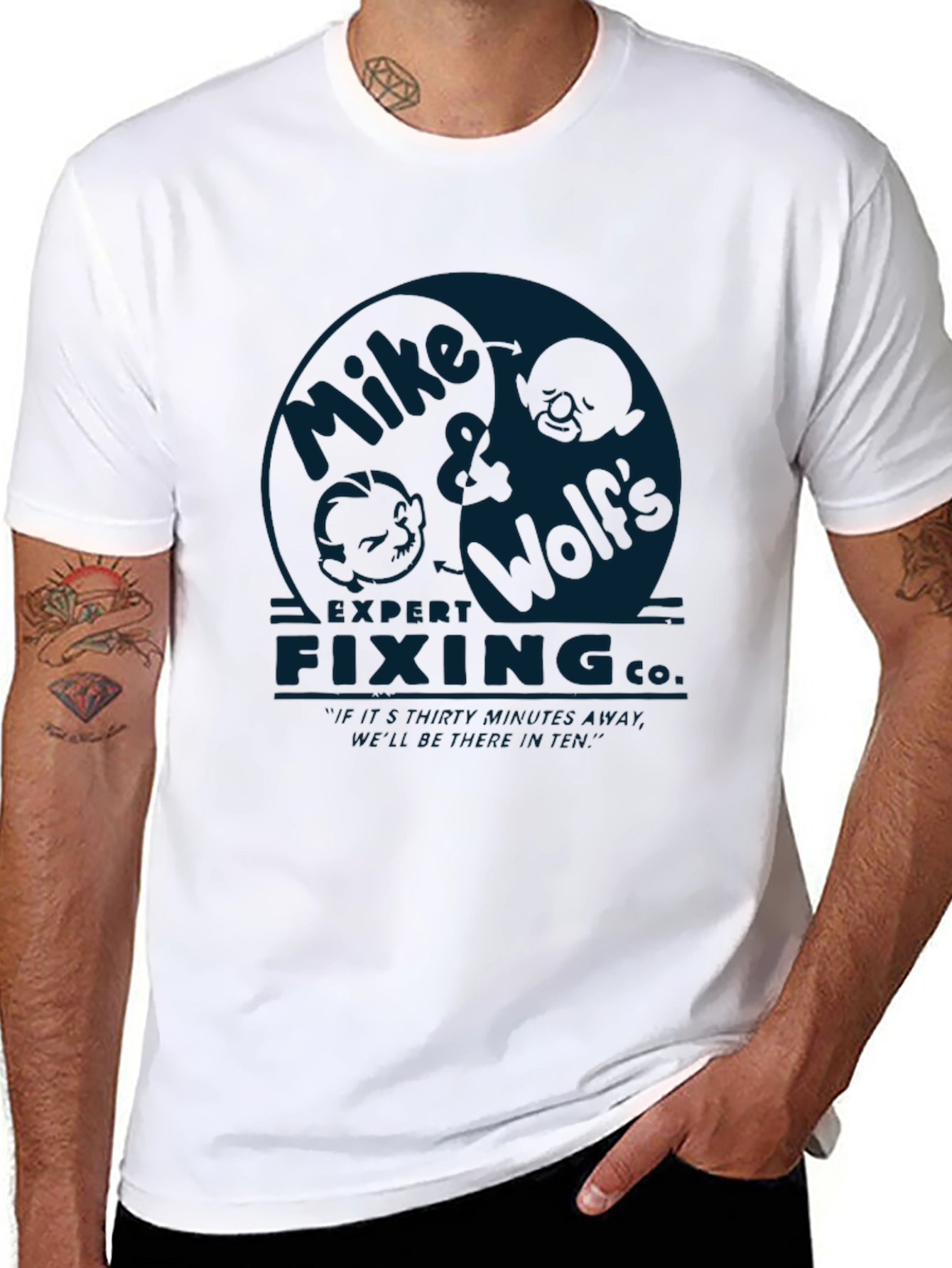 Mike & Wolfs Fixing Co. Graphic Tee