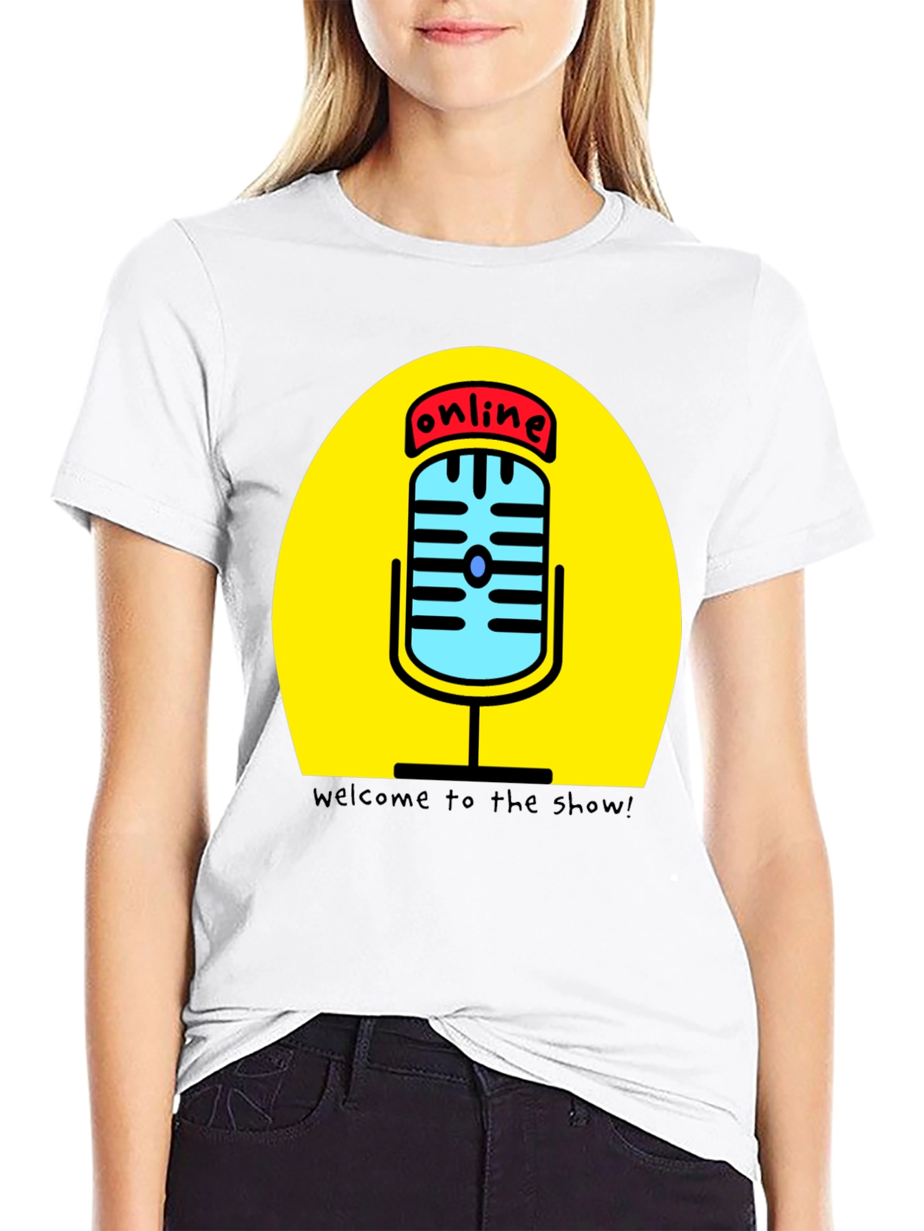 Online Show T-Shirt - Podcast Mic Graphic Tee