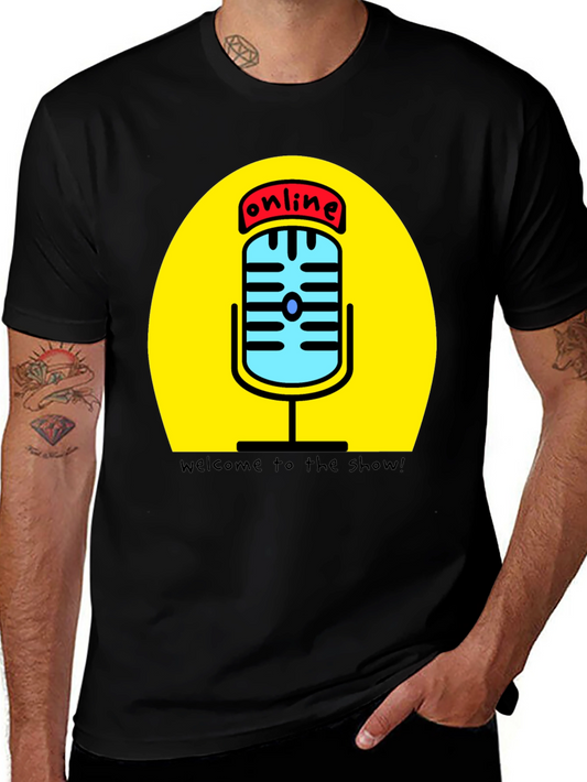 Online Show T-Shirt - Podcast Mic Graphic Tee