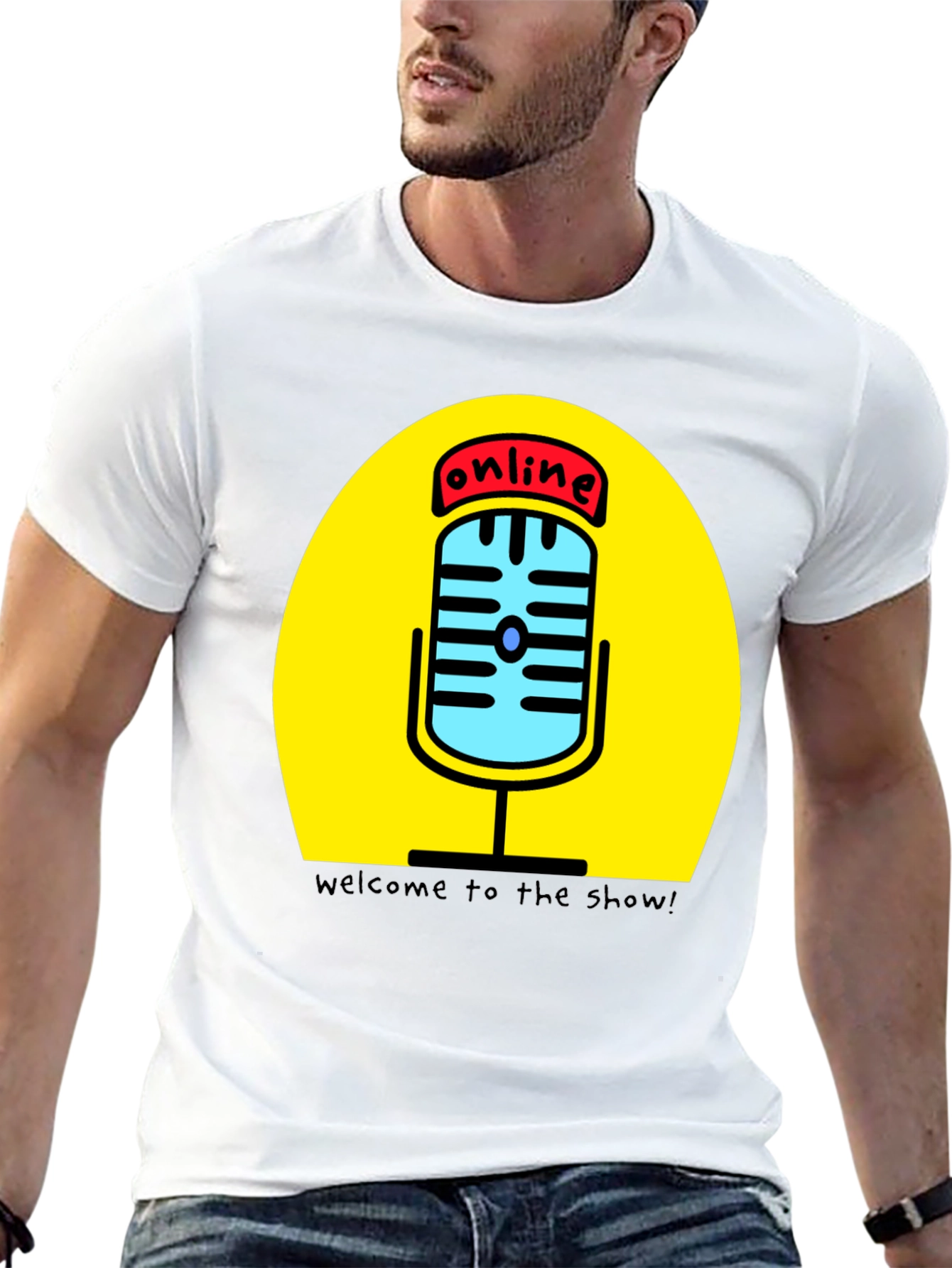 Online Show T-Shirt - Podcast Mic Graphic Tee