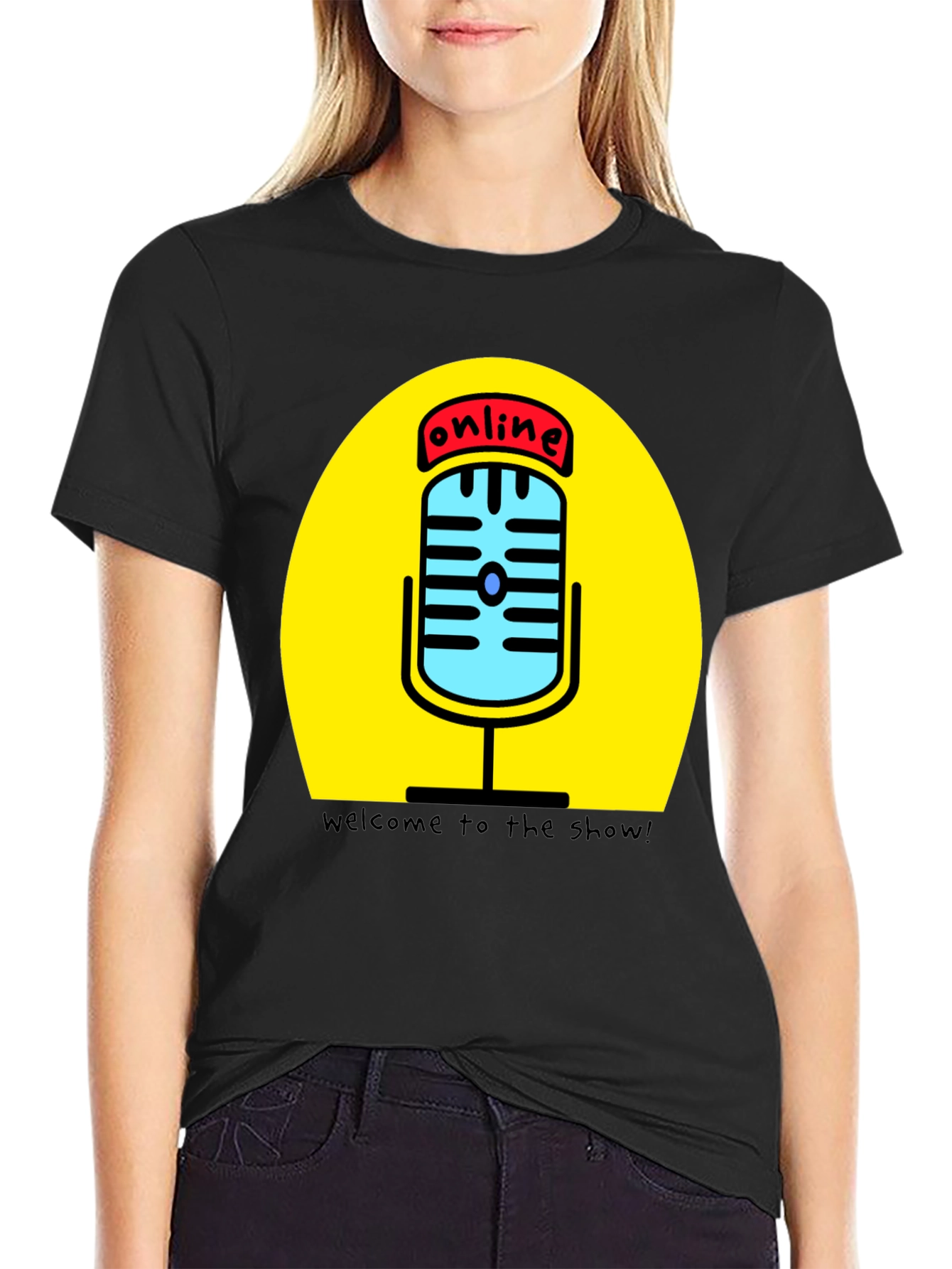 Online Show T-Shirt - Podcast Mic Graphic Tee