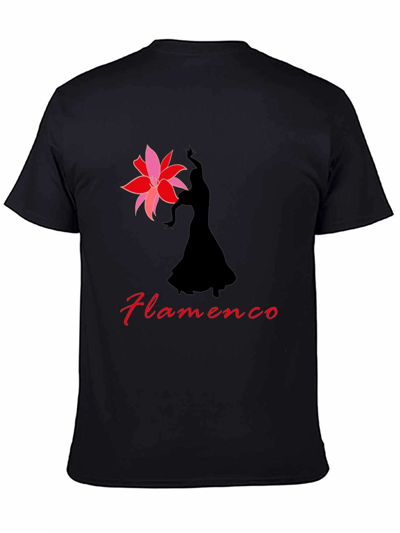 Flamenco Dancer T-Shirt - Elegant Black Tee
