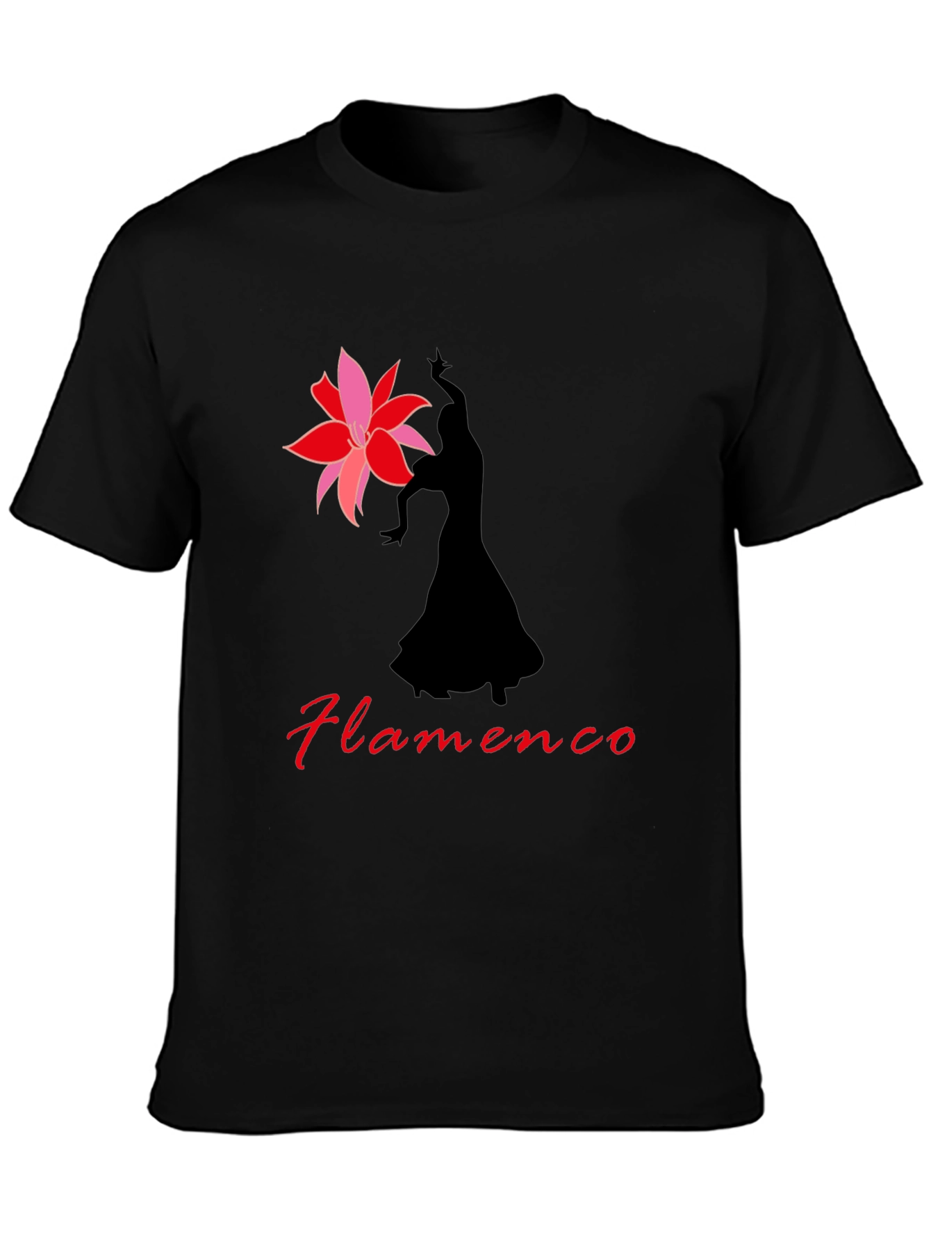 Flamenco Dancer T-Shirt - Elegant Black Tee