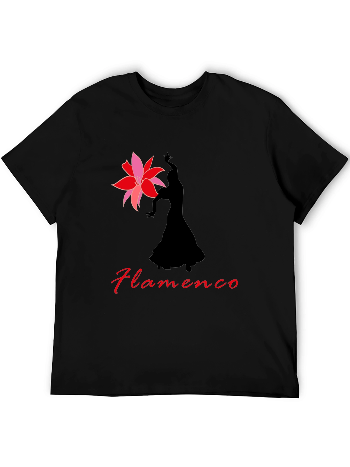 Flamenco Dancer T-Shirt - Elegant Black Tee