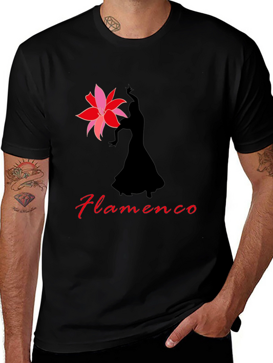 Flamenco Dancer T-Shirt - Elegant Black Tee