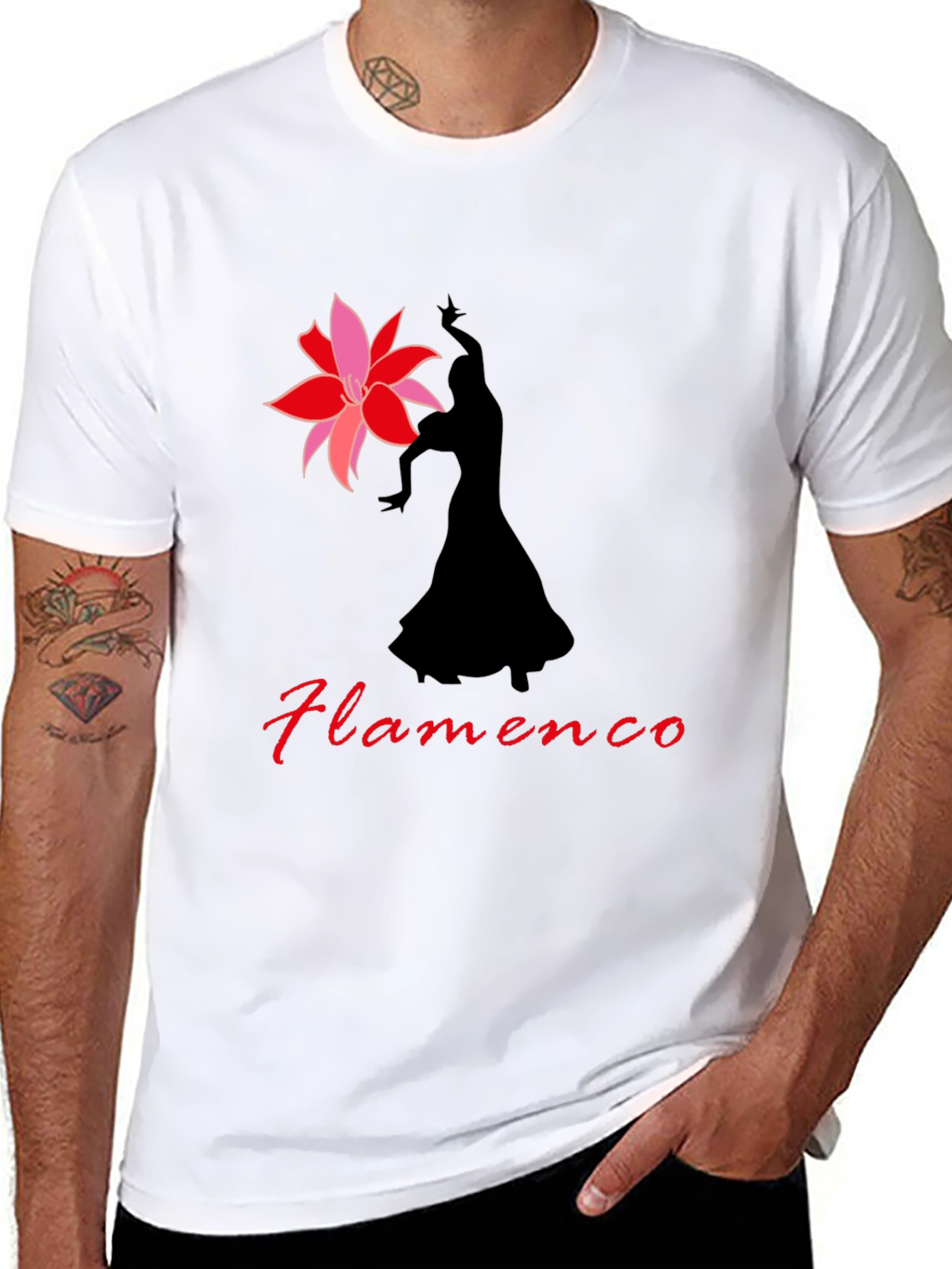 Flamenco Dancer T-Shirt - Elegant Black Tee