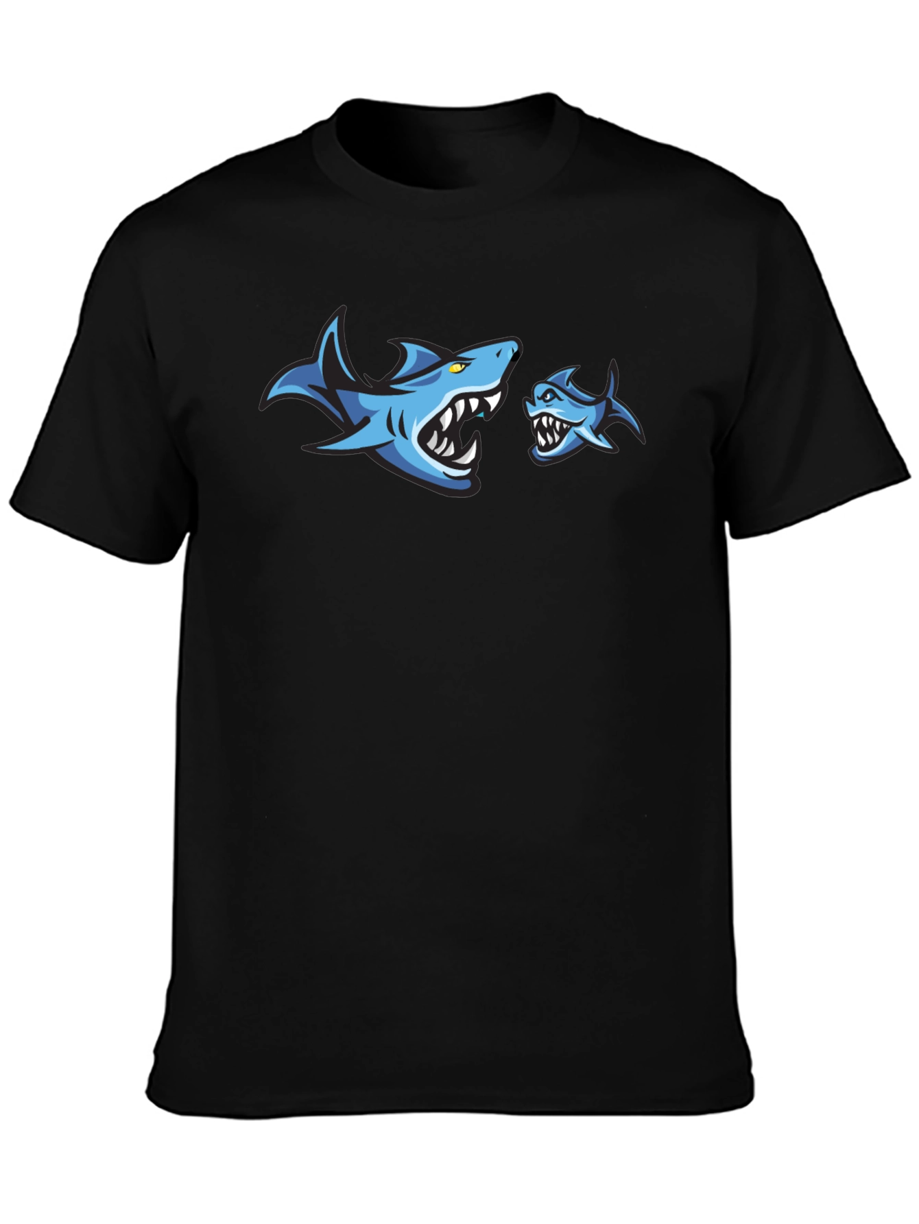 Shark Graphic Print Crew Neck T-Shirt