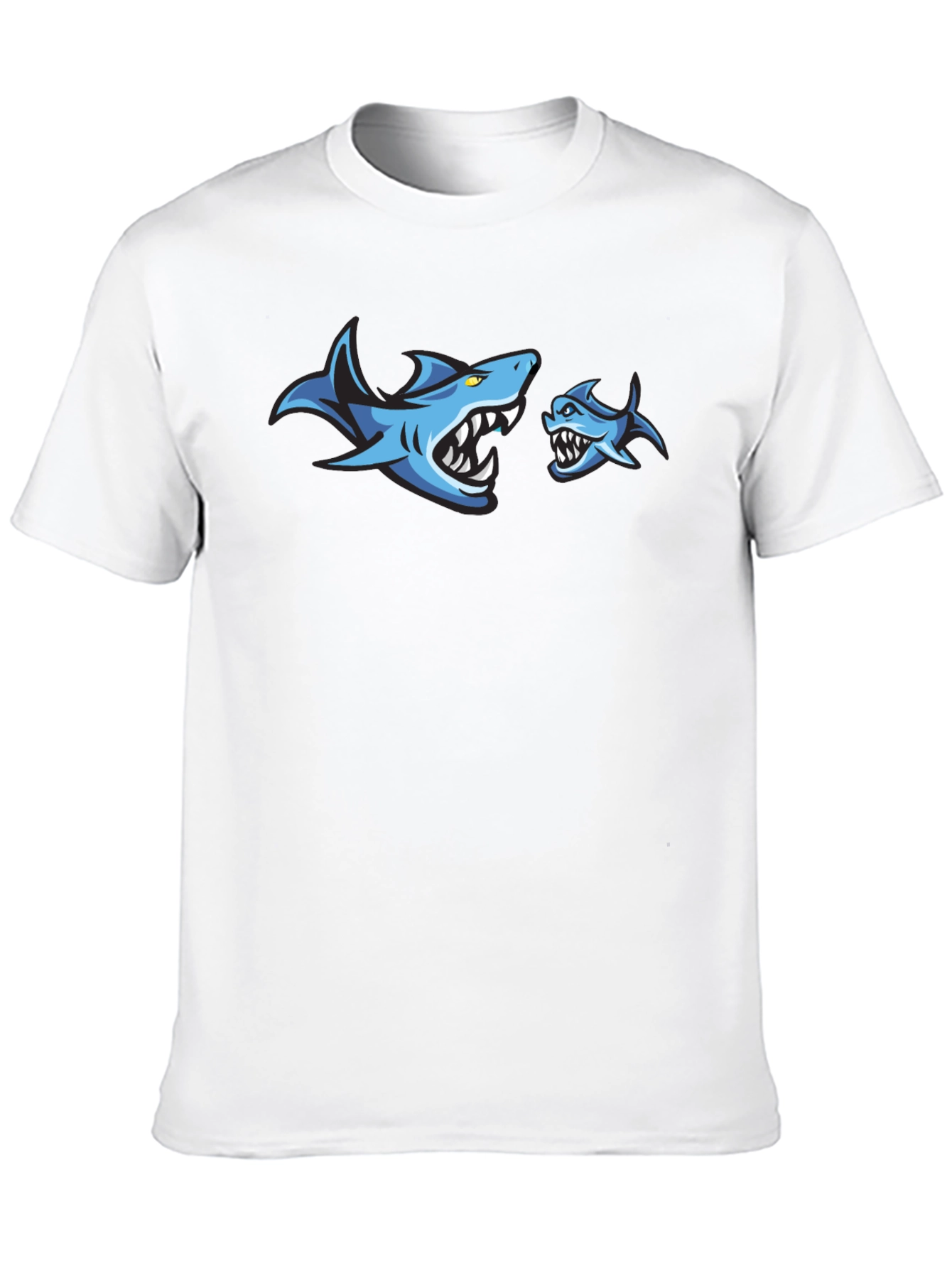 Shark Graphic Print Crew Neck T-Shirt
