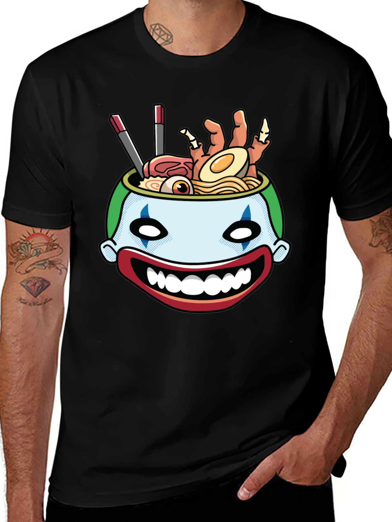 Clown Ramen T-Shirt - Unique Graphic Tee