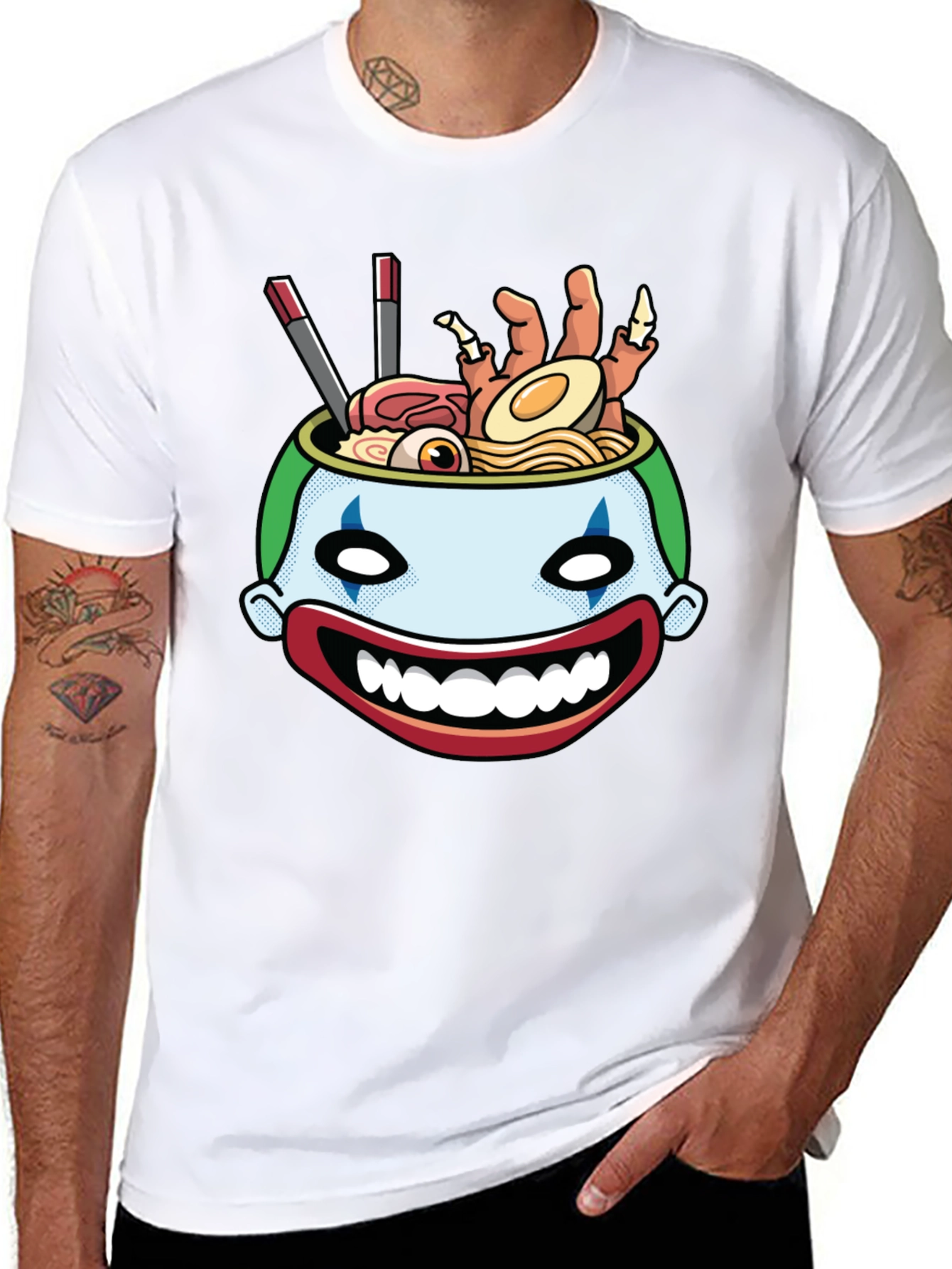 Clown Ramen T-Shirt - Unique Graphic Tee