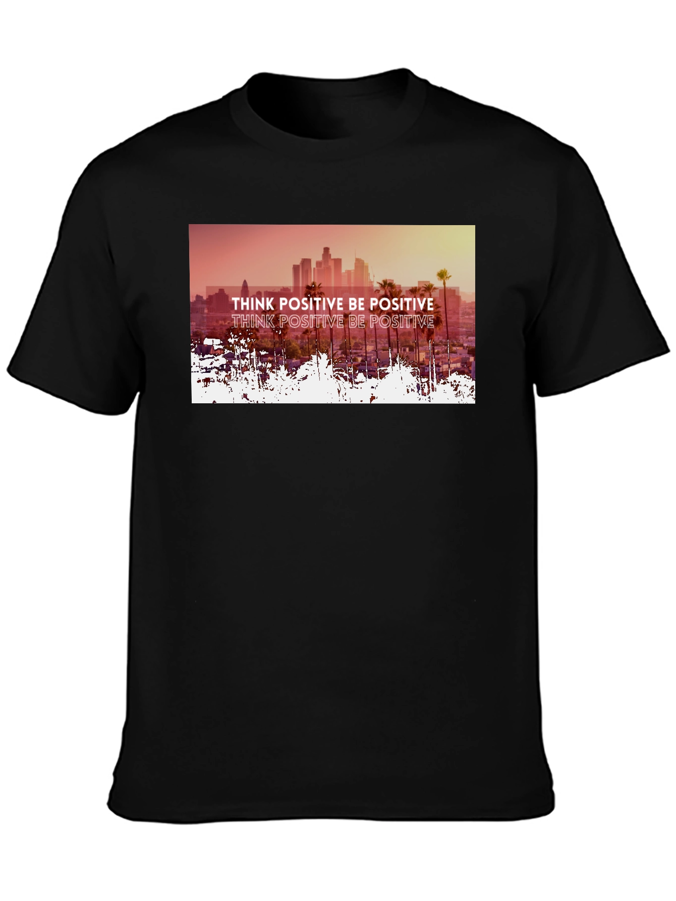 Think Positive Graphic Tee - Mens Black T-Shirt