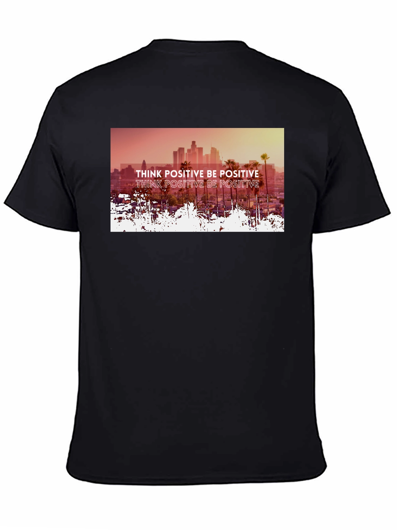 Think Positive Graphic Tee - Mens Black T-Shirt
