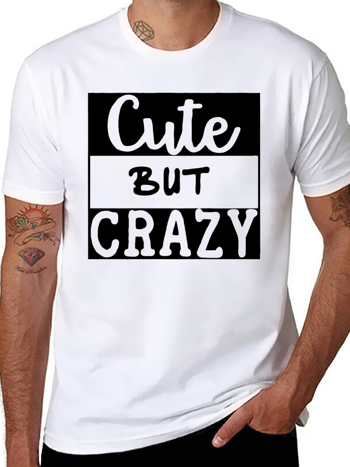 Cute But Crazy Graphic Tee - Black Unisex Shirt