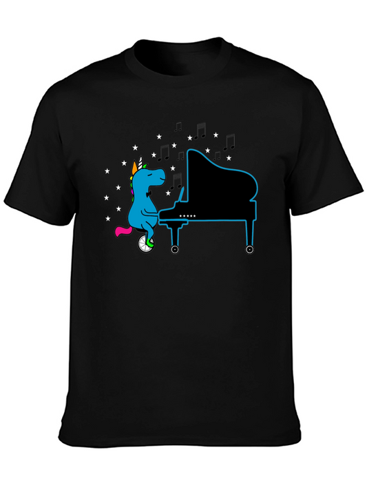 Unicorn Pianist Graphic Tee