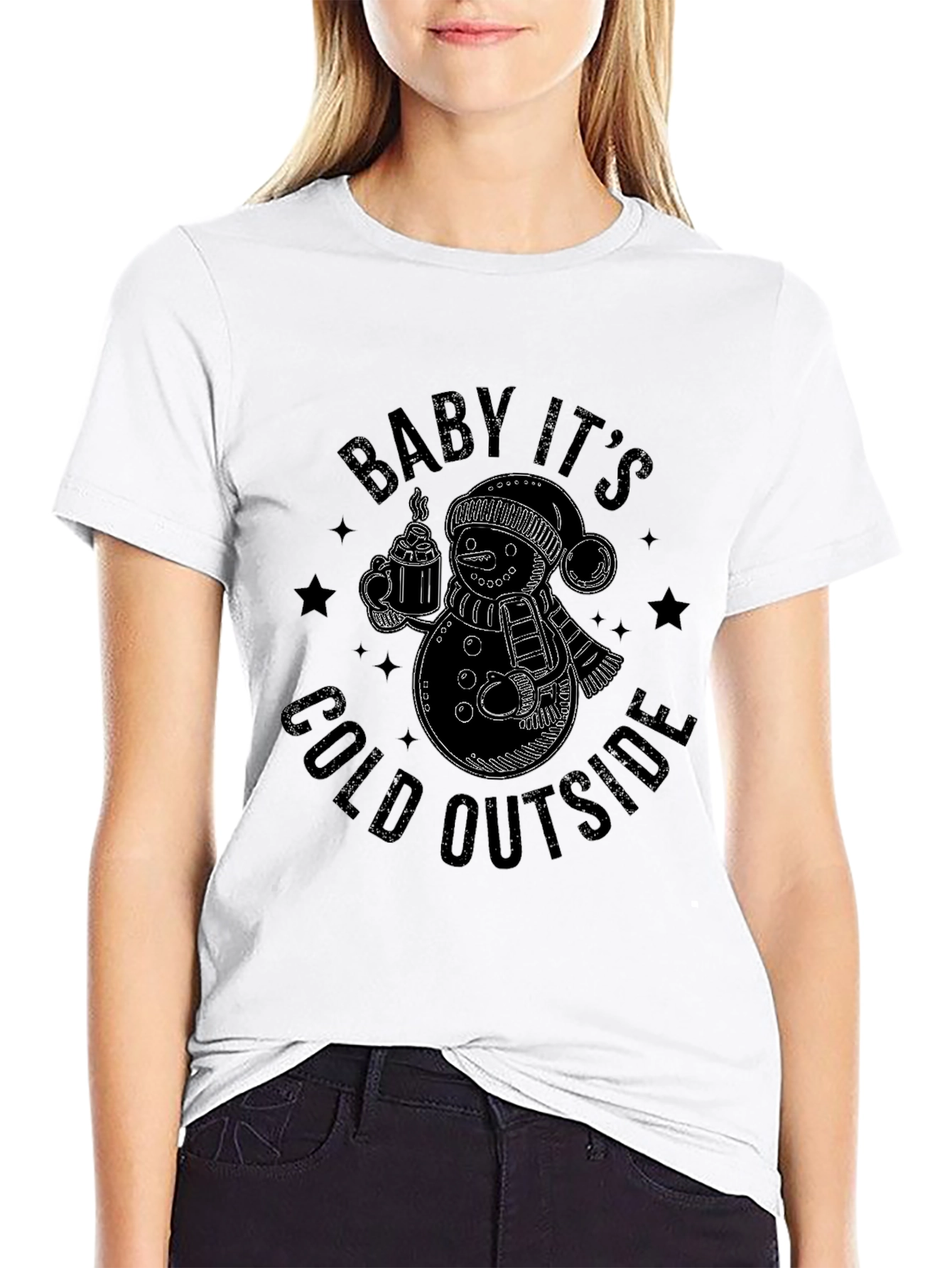 Baby Its Cold Outside Black T-Shirt