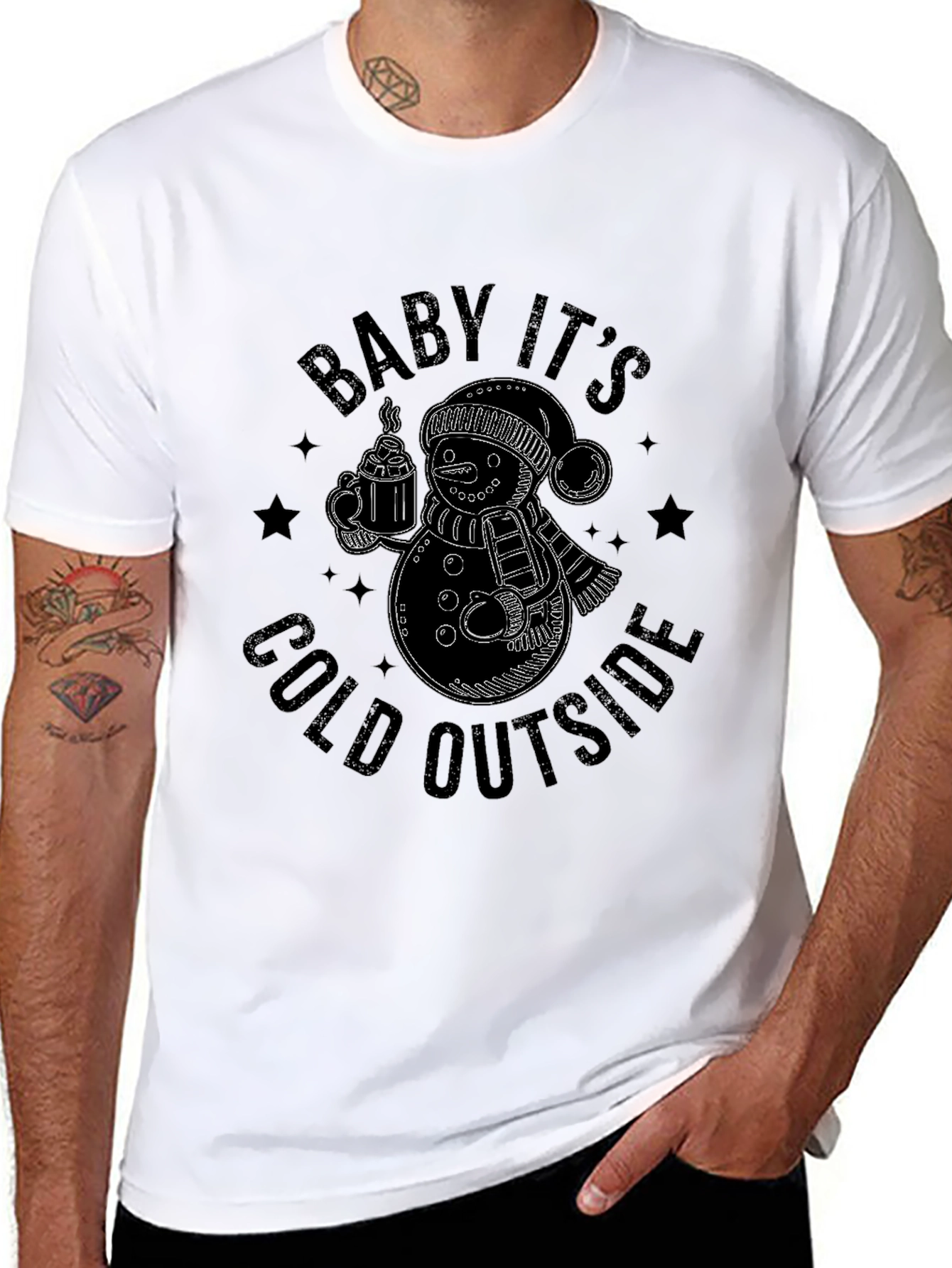 Baby Its Cold Outside Black T-Shirt