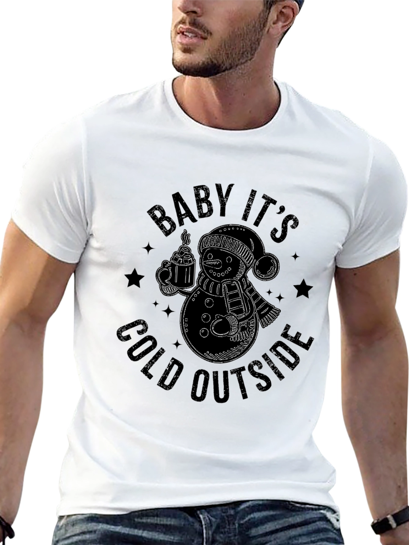 Baby Its Cold Outside Black T-Shirt