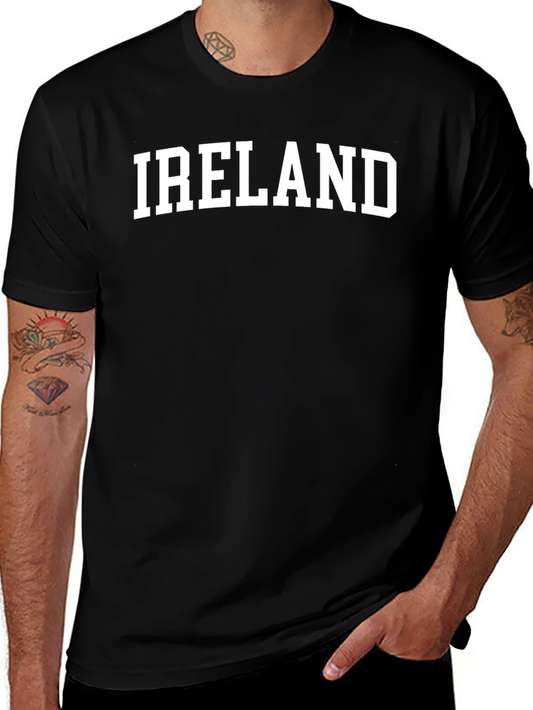 Ireland Graphic Tee - Black Cotton T-Shirt