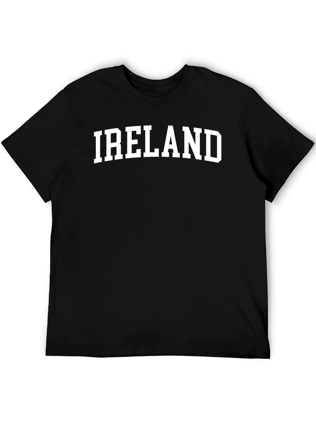 Ireland Graphic Tee - Black Cotton T-Shirt