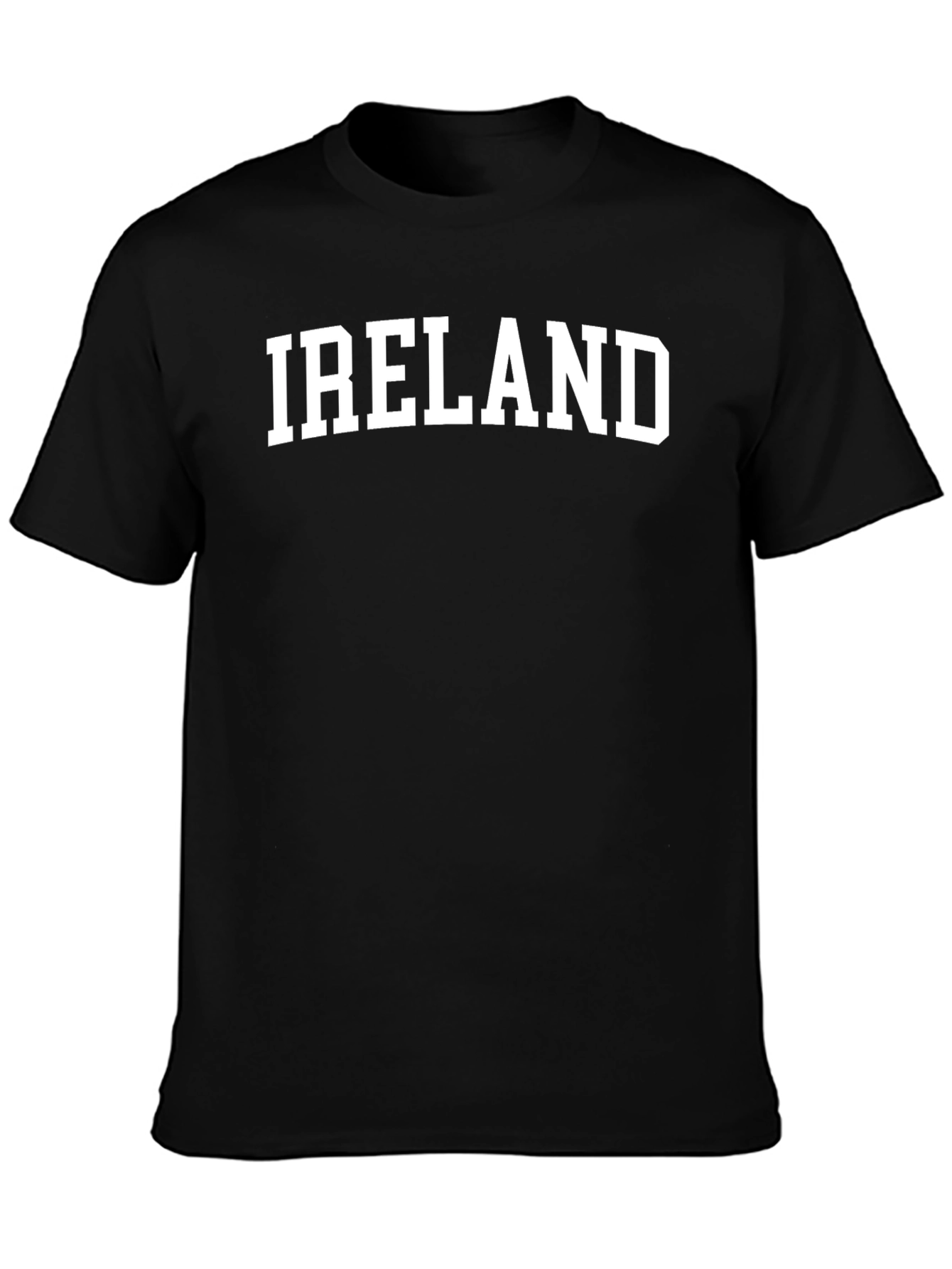 Ireland Graphic Tee - Black Cotton T-Shirt