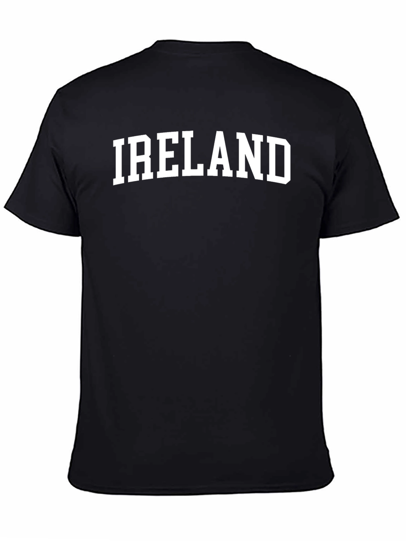 Ireland Graphic Tee - Black Cotton T-Shirt