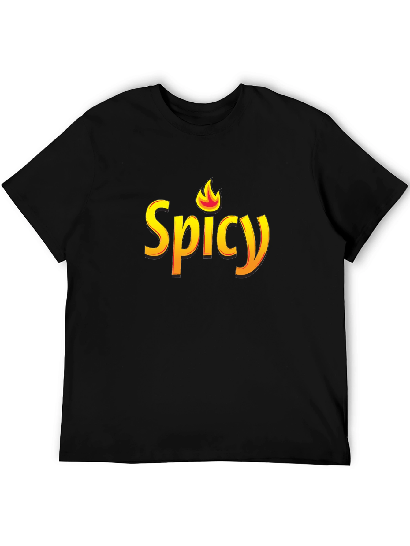 Spicy Graphic Black T-Shirt