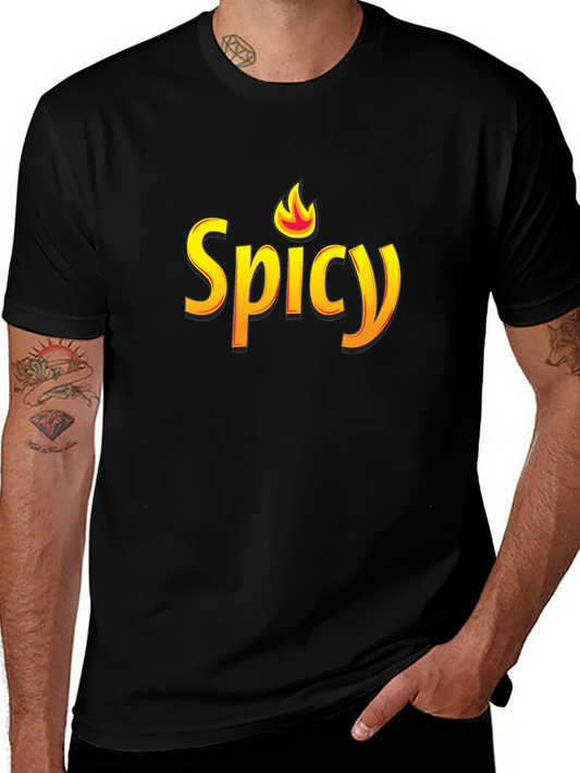 Spicy Graphic Black T-Shirt