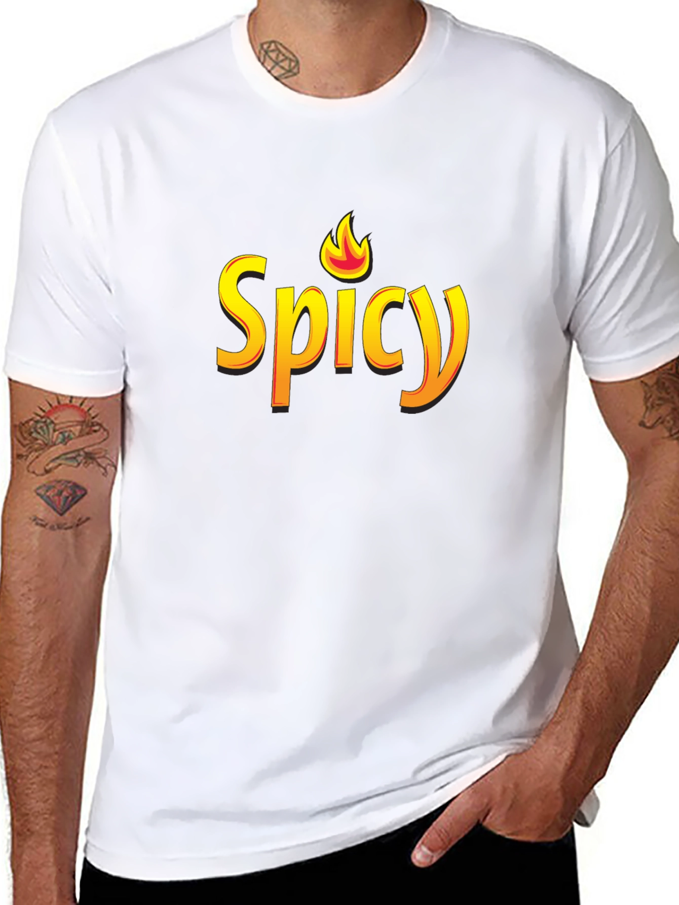Spicy Graphic Black T-Shirt