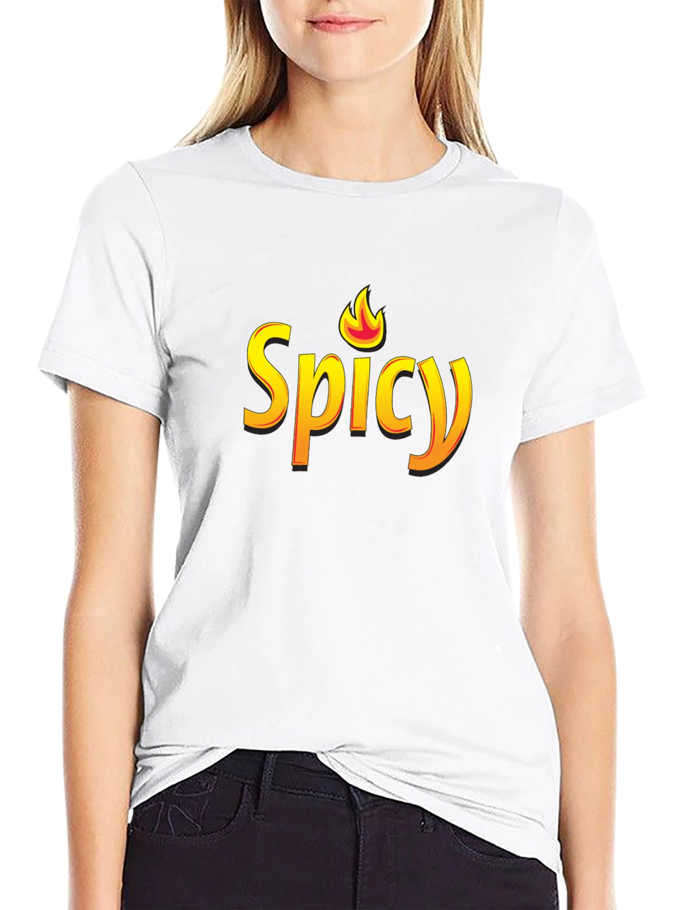 Spicy Graphic Black T-Shirt