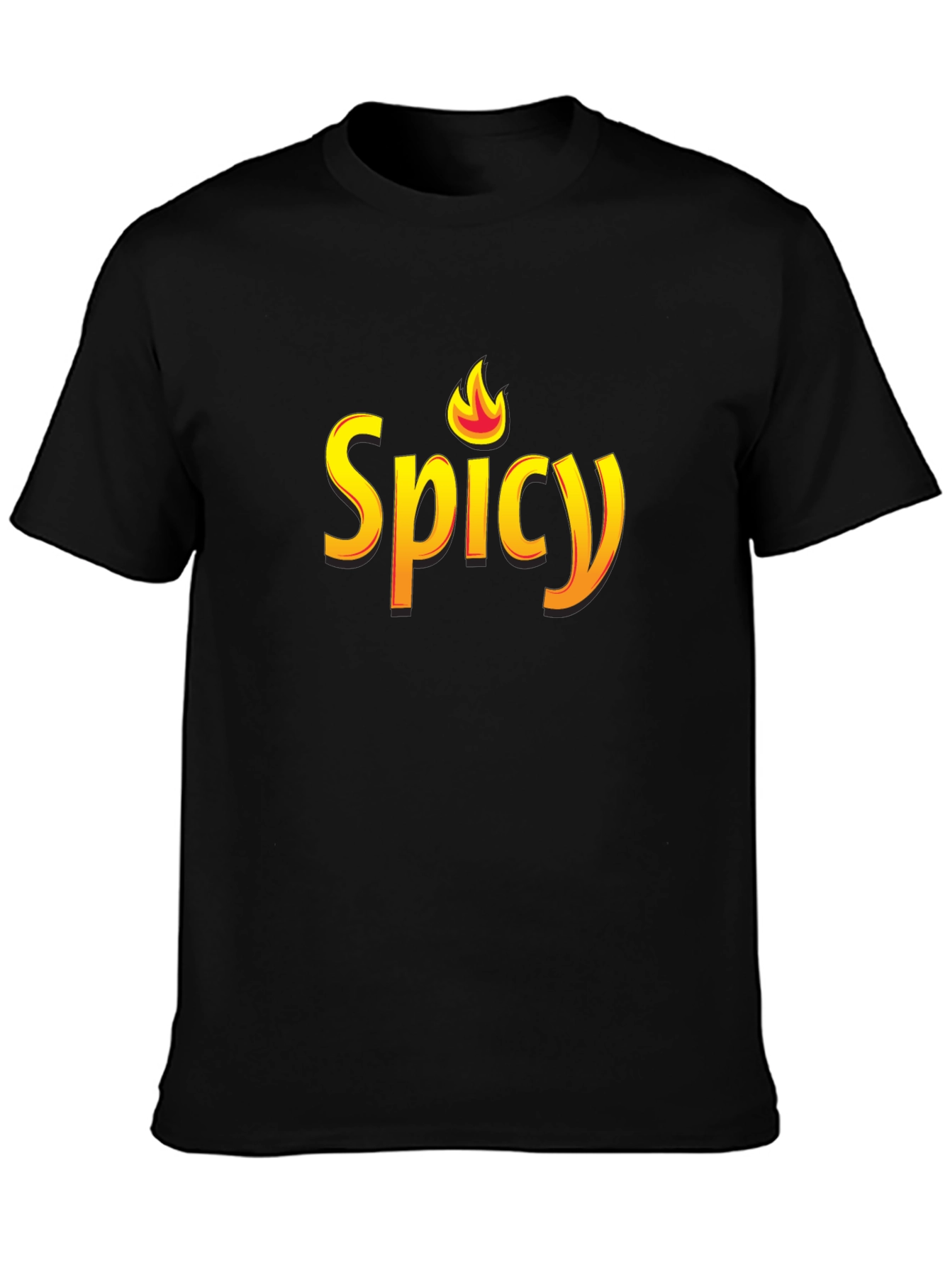 Spicy Graphic Black T-Shirt