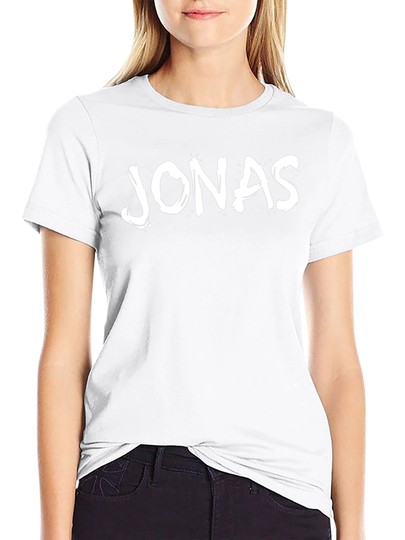 Jonas Personalized Black T-Shirt - Custom Name Tee