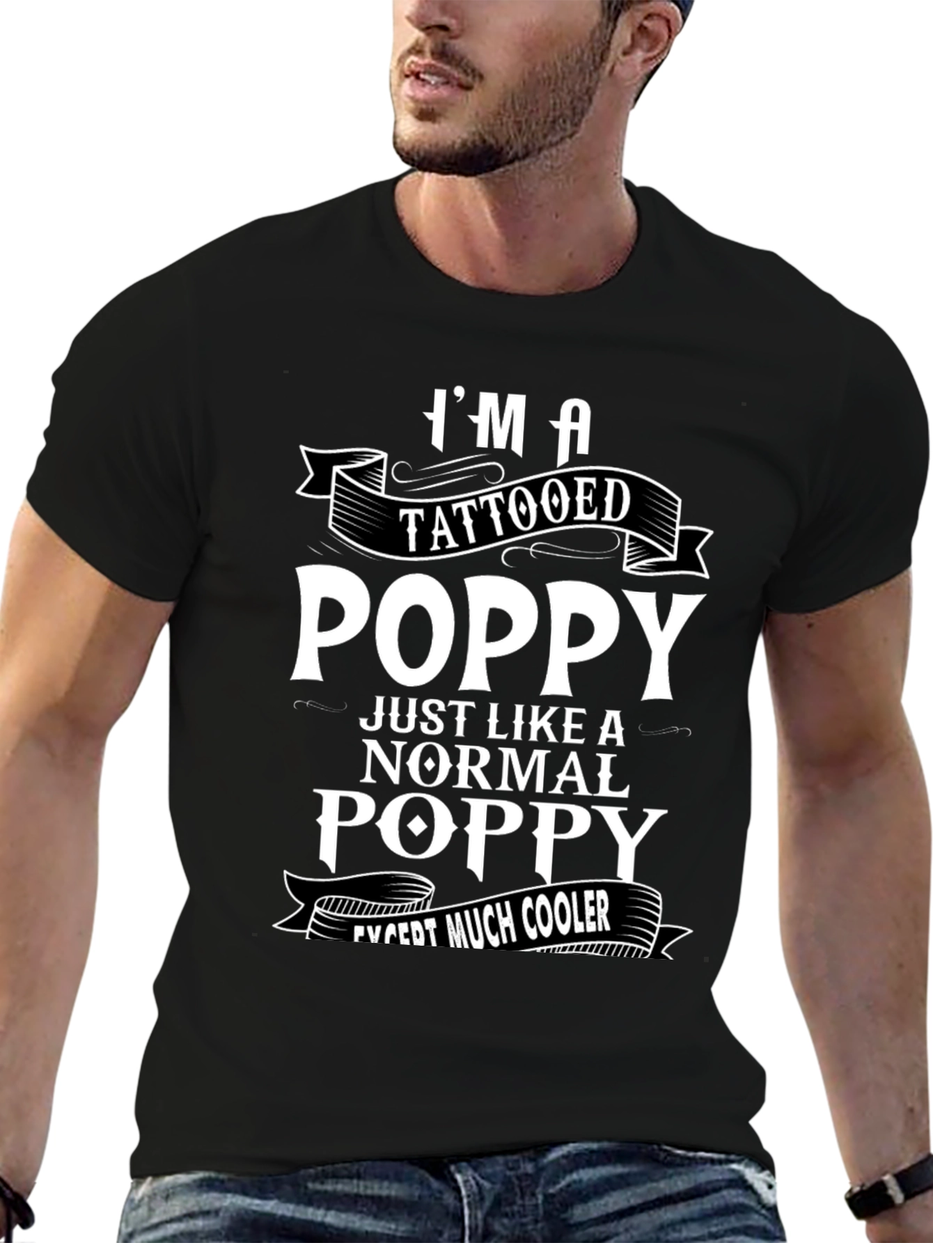 Tattooed Poppy T-Shirt: Cool Grandfather Gift