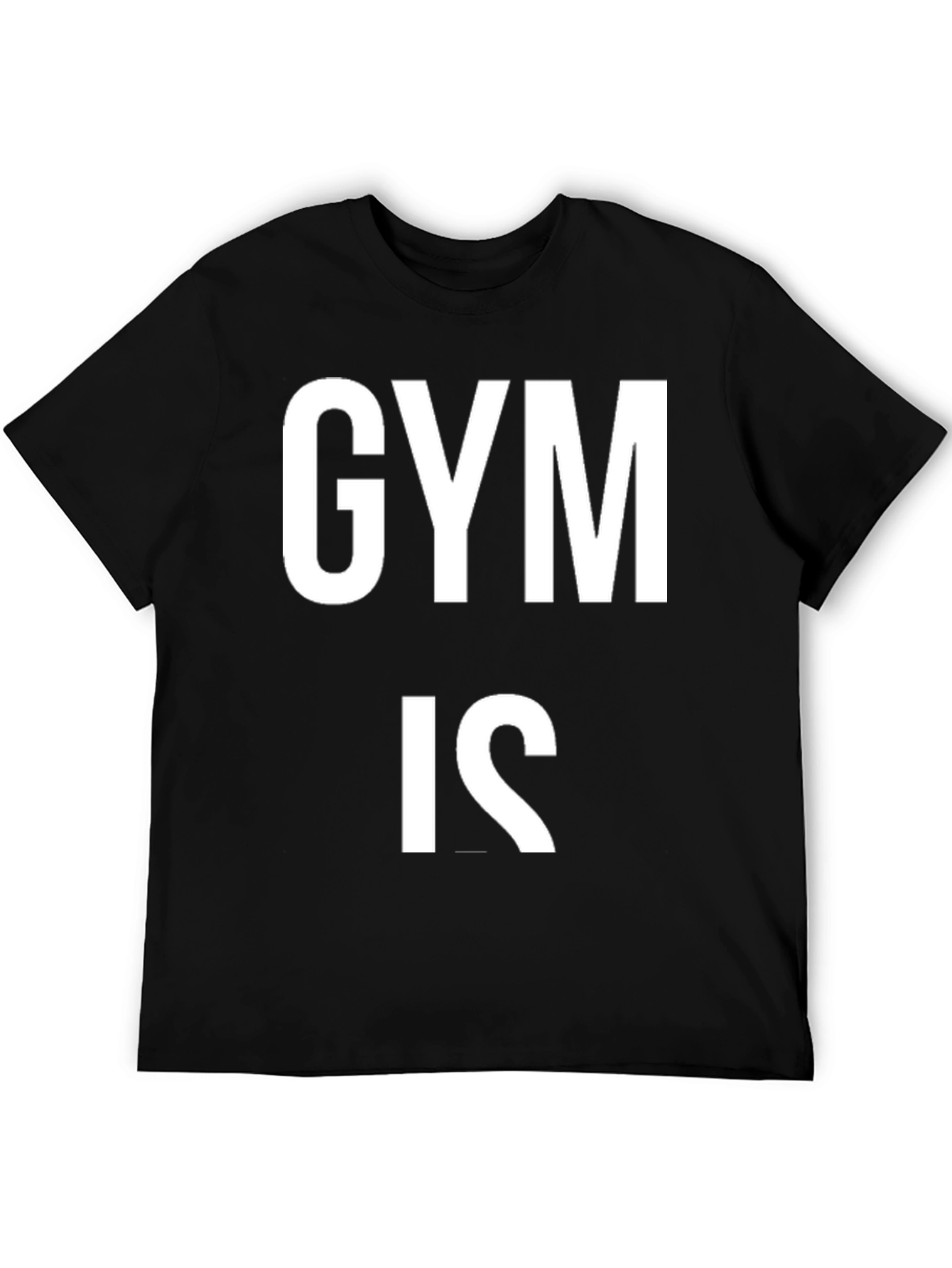 Gym Is My Therapy Black Graphic Tee