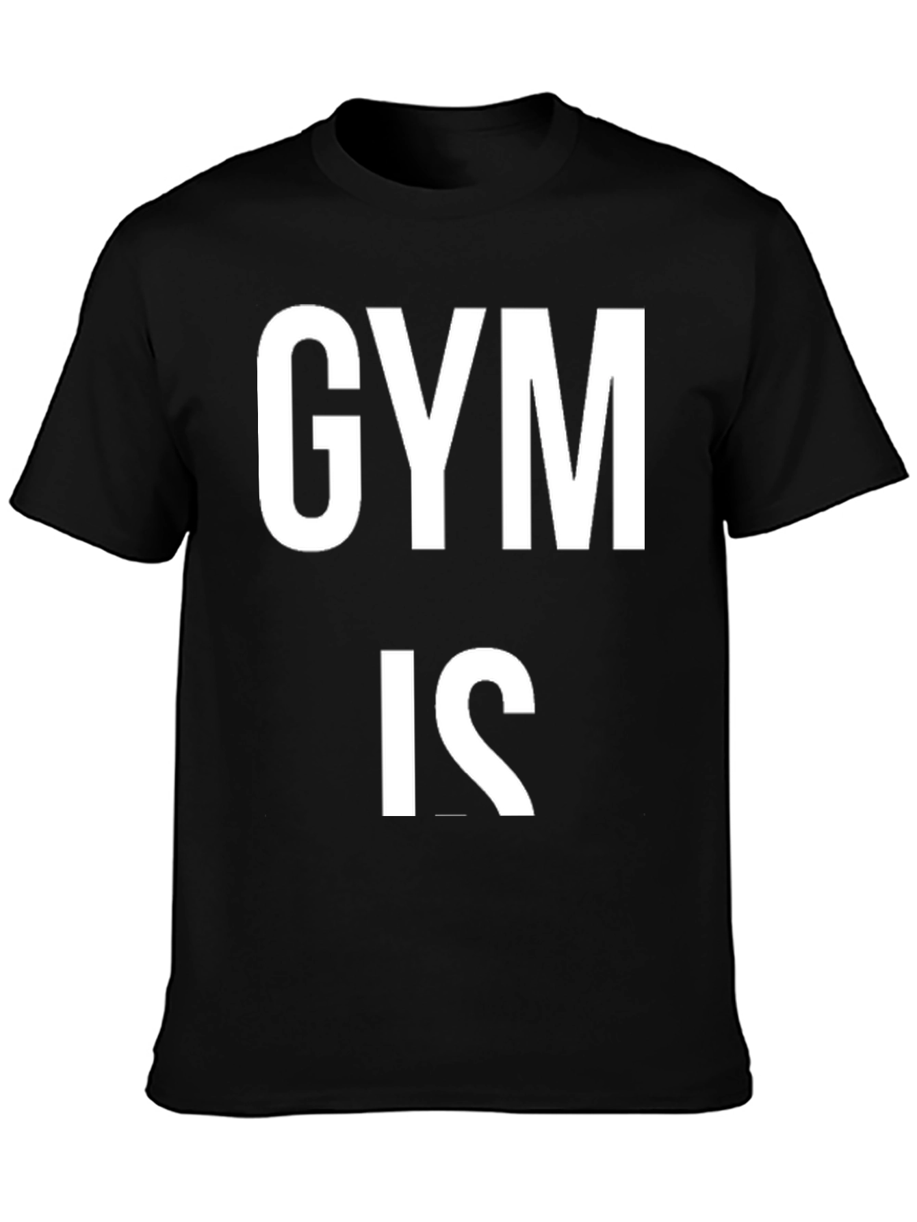 Gym Is My Therapy Black Graphic Tee