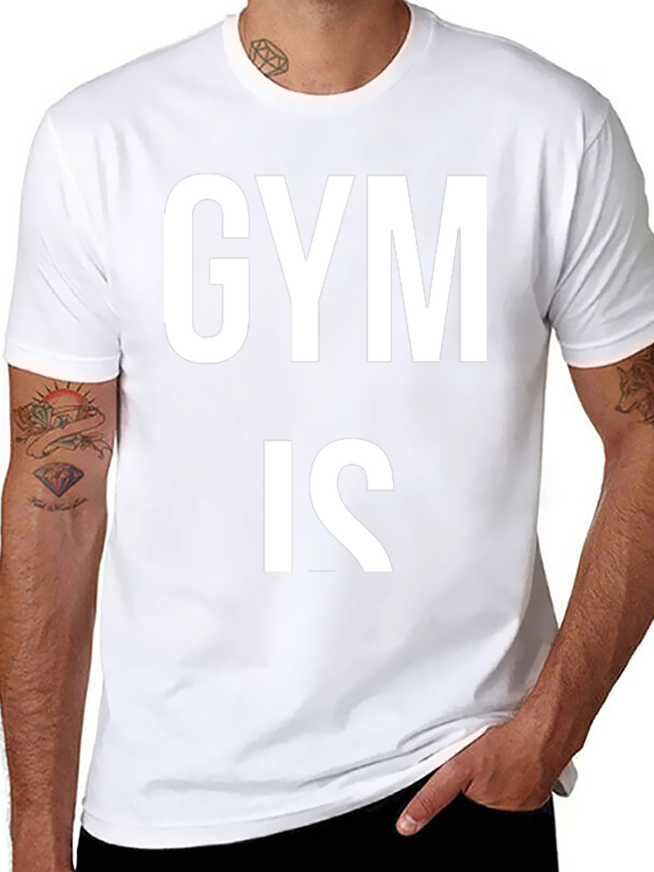 Gym Is My Therapy Black Graphic Tee