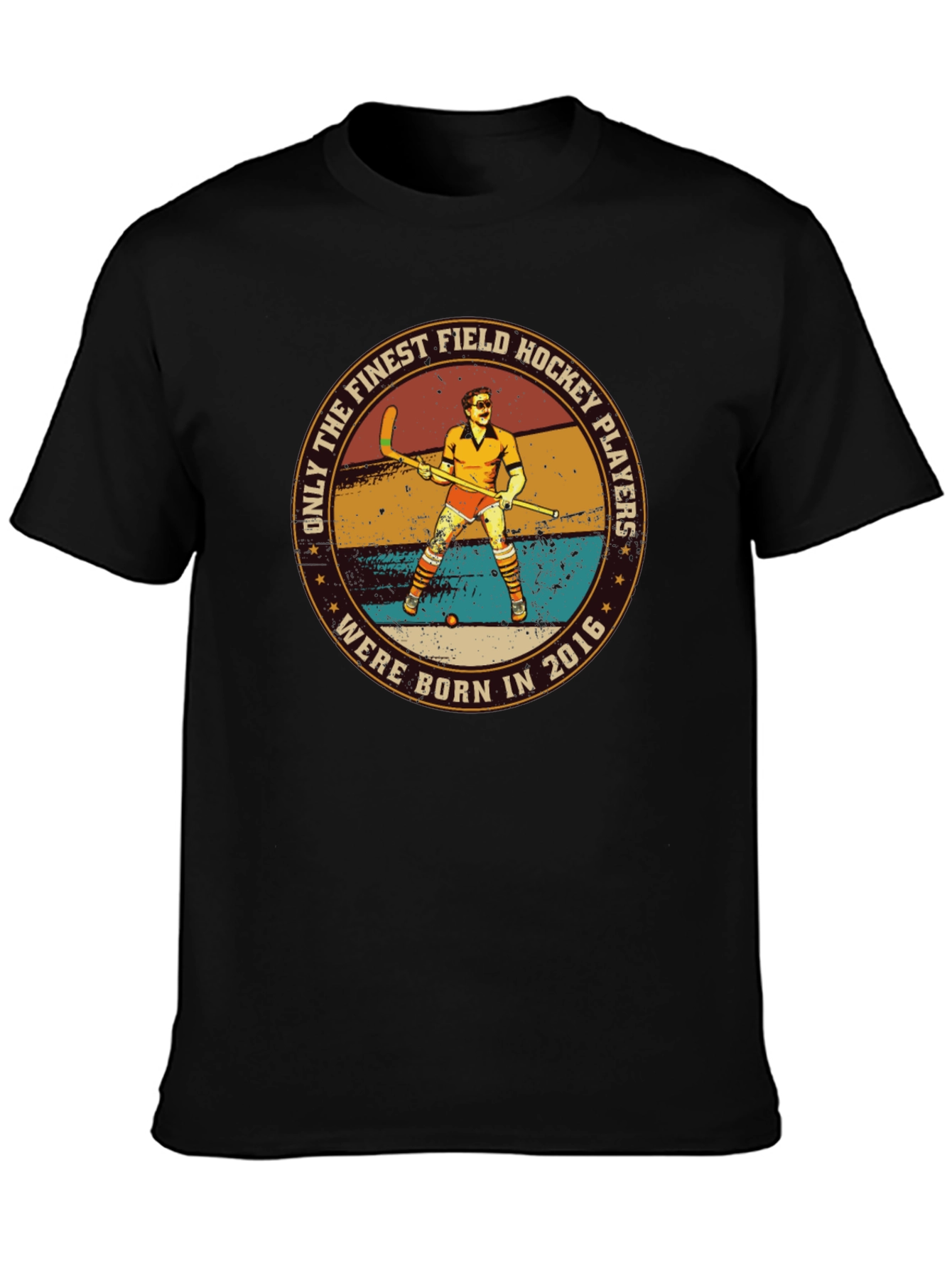 Field Hockey Player Born in 2016 Black T-Shirt