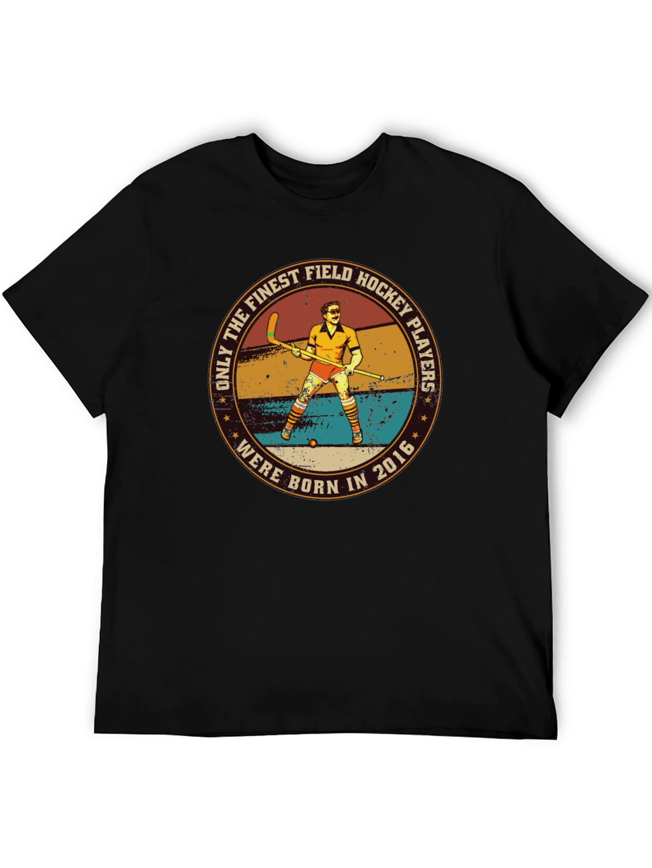 Field Hockey Player Born in 2016 Black T-Shirt