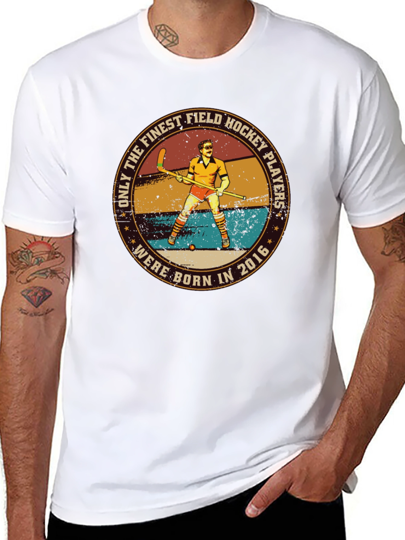 Field Hockey Player Born in 2016 Black T-Shirt
