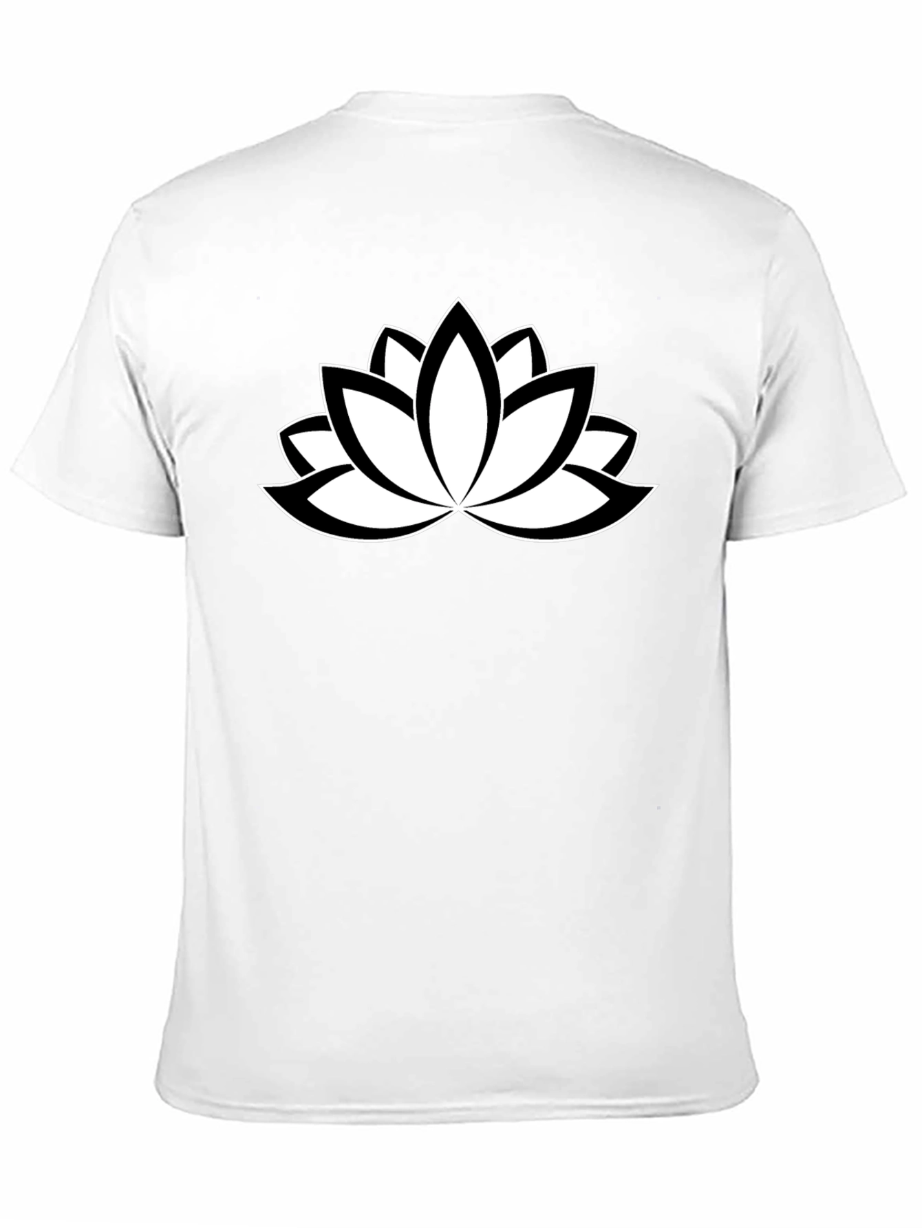 Lotus Flower Graphic T-Shirt - Black
