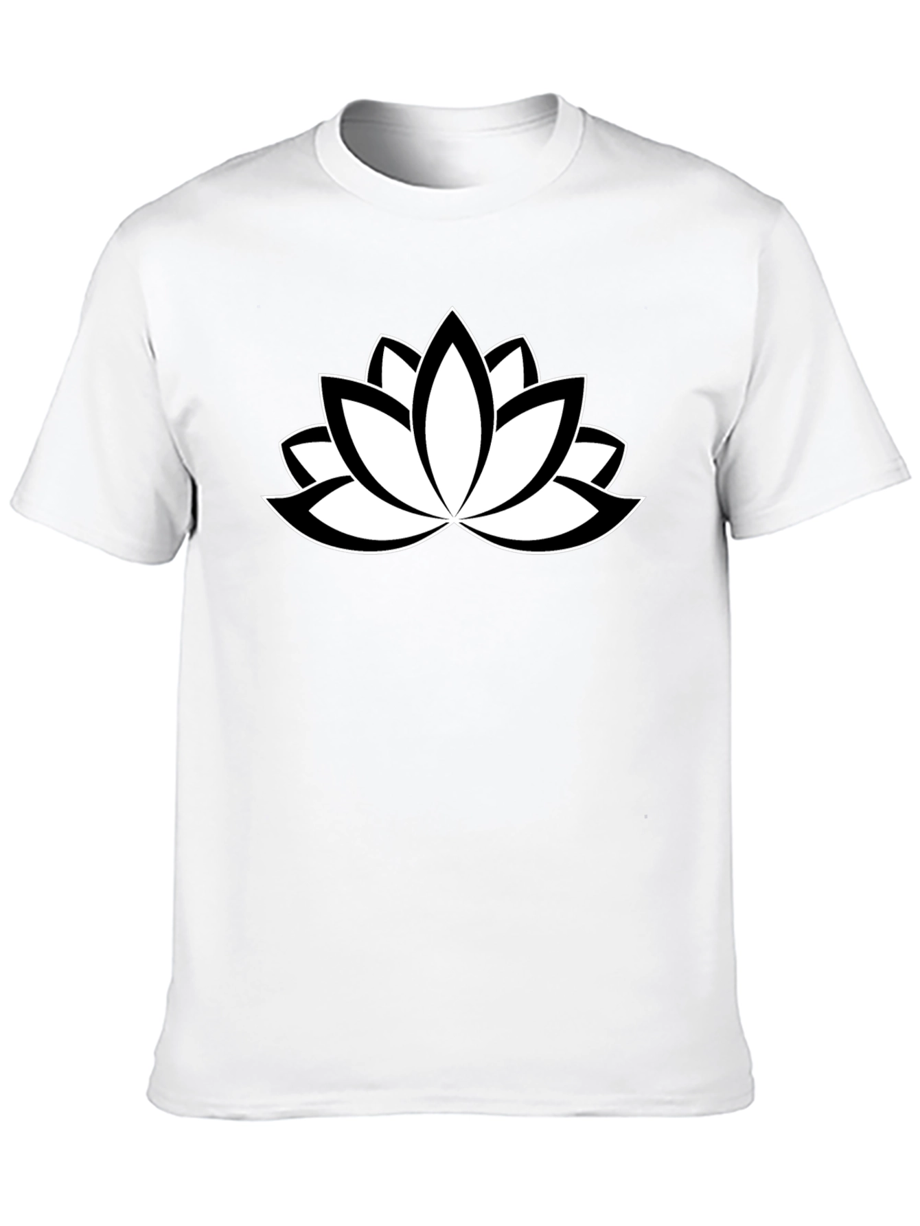 Lotus Flower Graphic T-Shirt - Black