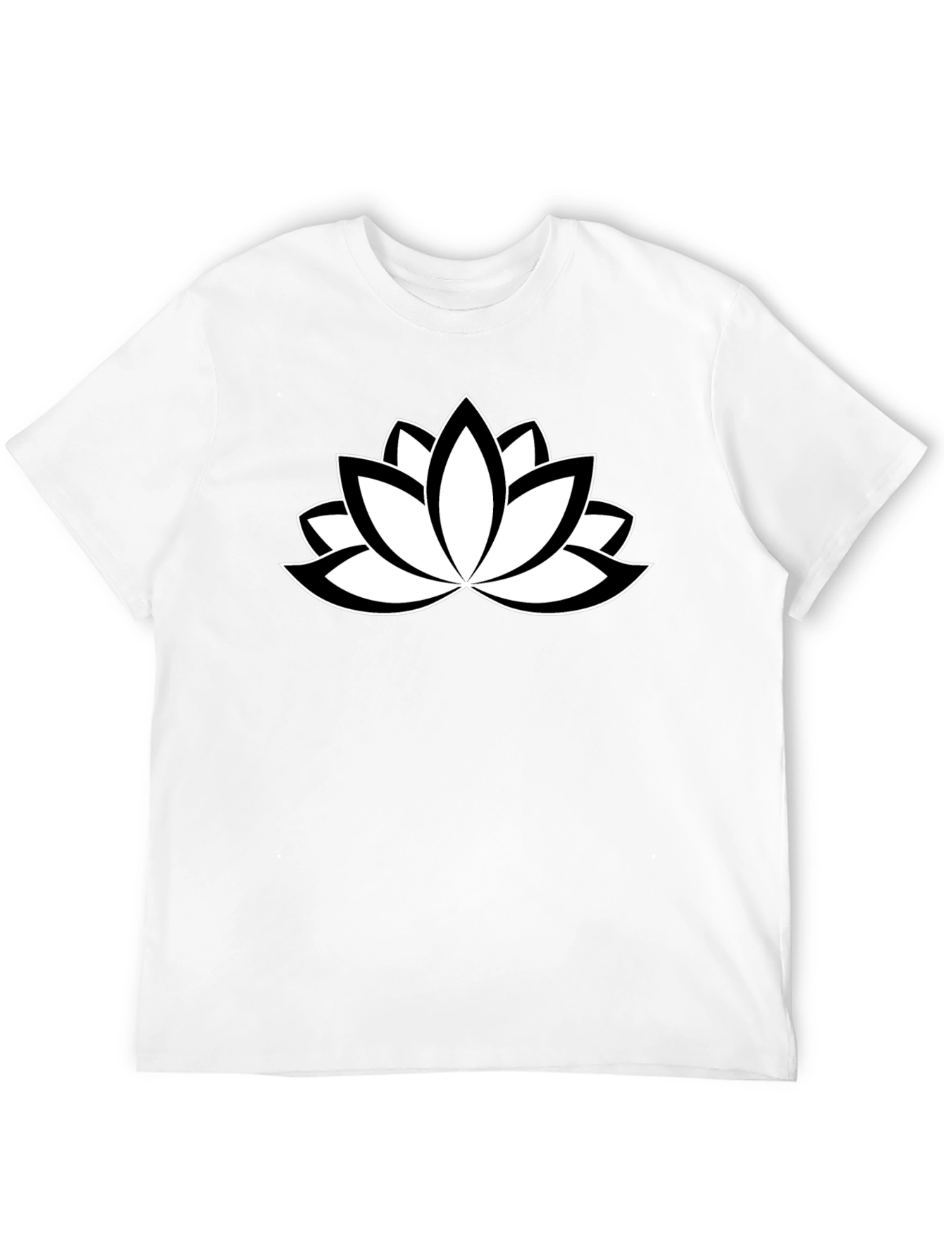 Lotus Flower Graphic T-Shirt - Black