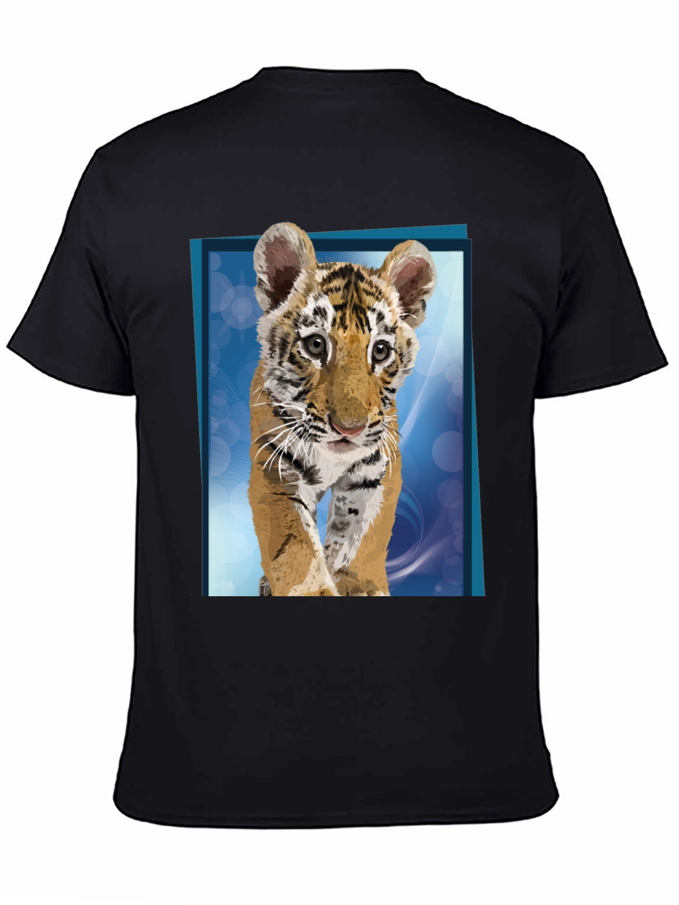 Tiger Cub Graphic Tee - Black Cotton T-Shirt
