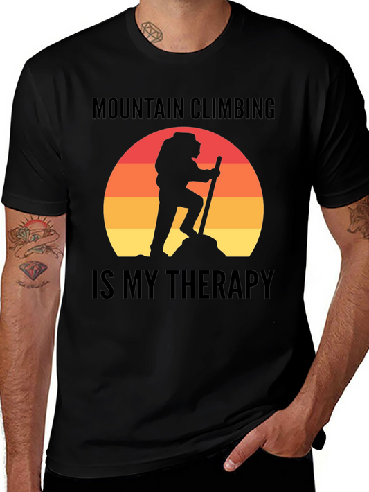Mountain Climbing Therapy T-Shirt - Hiking Adventure Tee