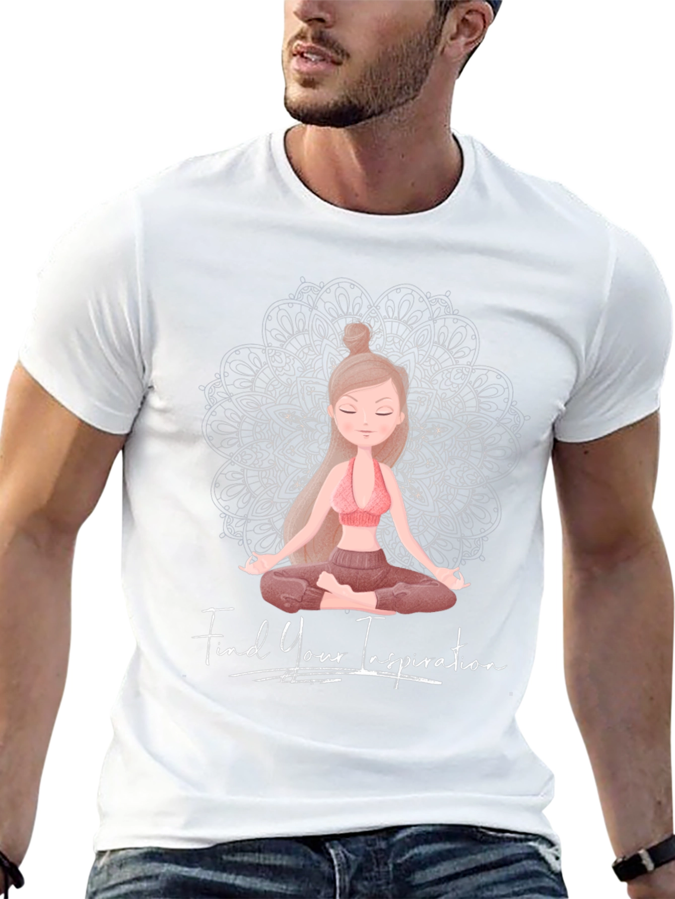 Inspirational Yoga Graphic Tee - Find Your Inspiration