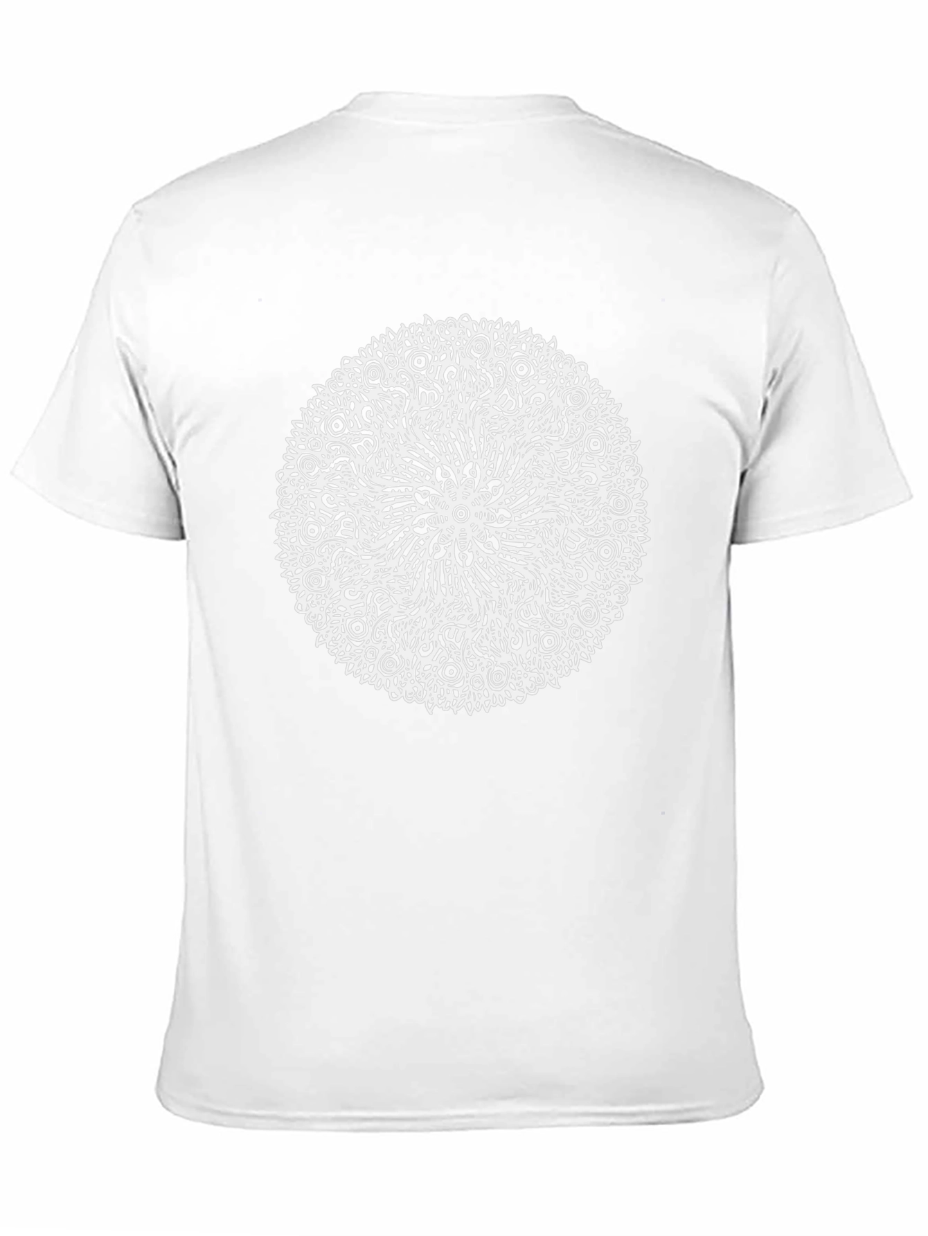 Abstract Mandala Graphic Tee - Black Cotton T-Shirt