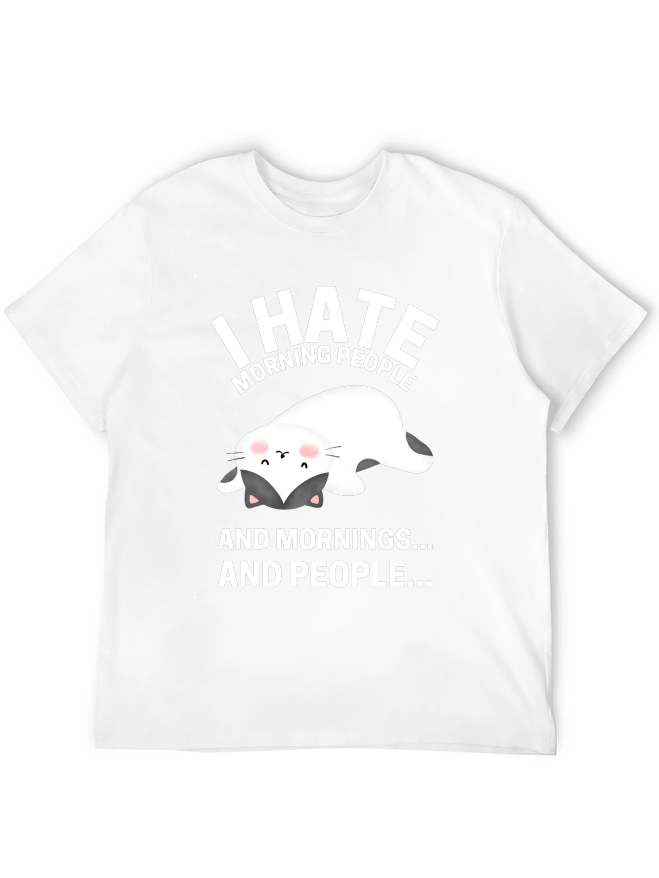I Hate Morning People Cat T-Shirt
