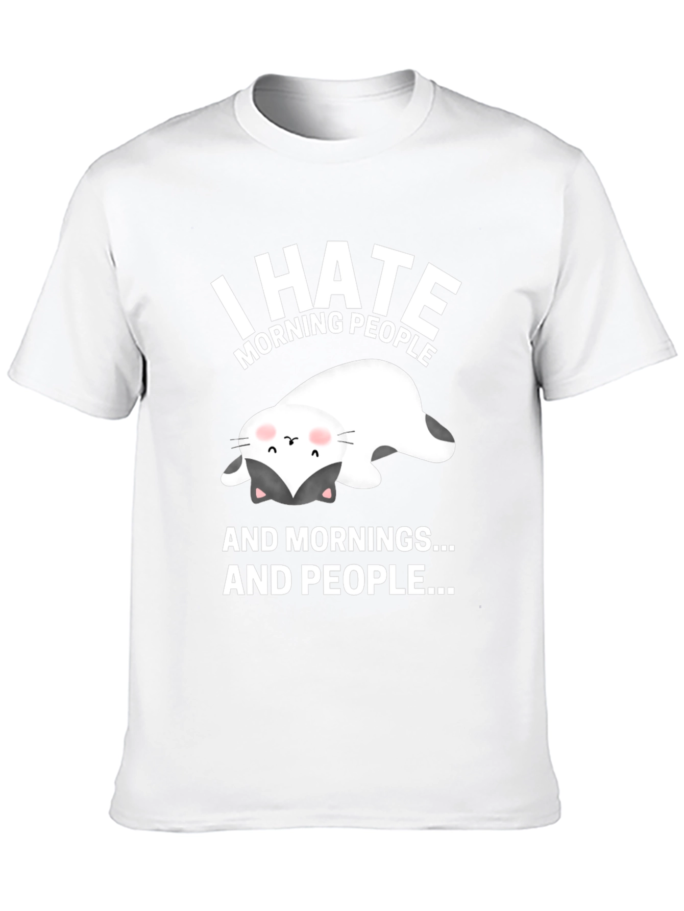 I Hate Morning People Cat T-Shirt